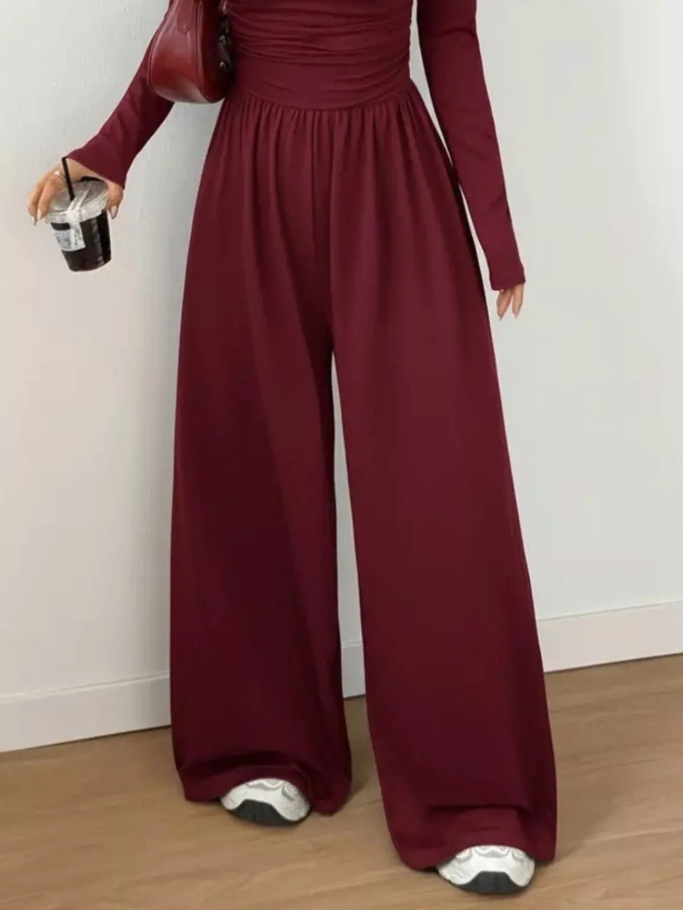 Scoop Neck Wide Leg Jumpsuit