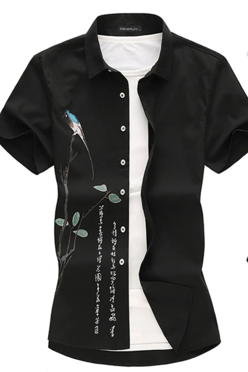 Men's Full Size Button Up Short Sleeve Shirt Plus Size