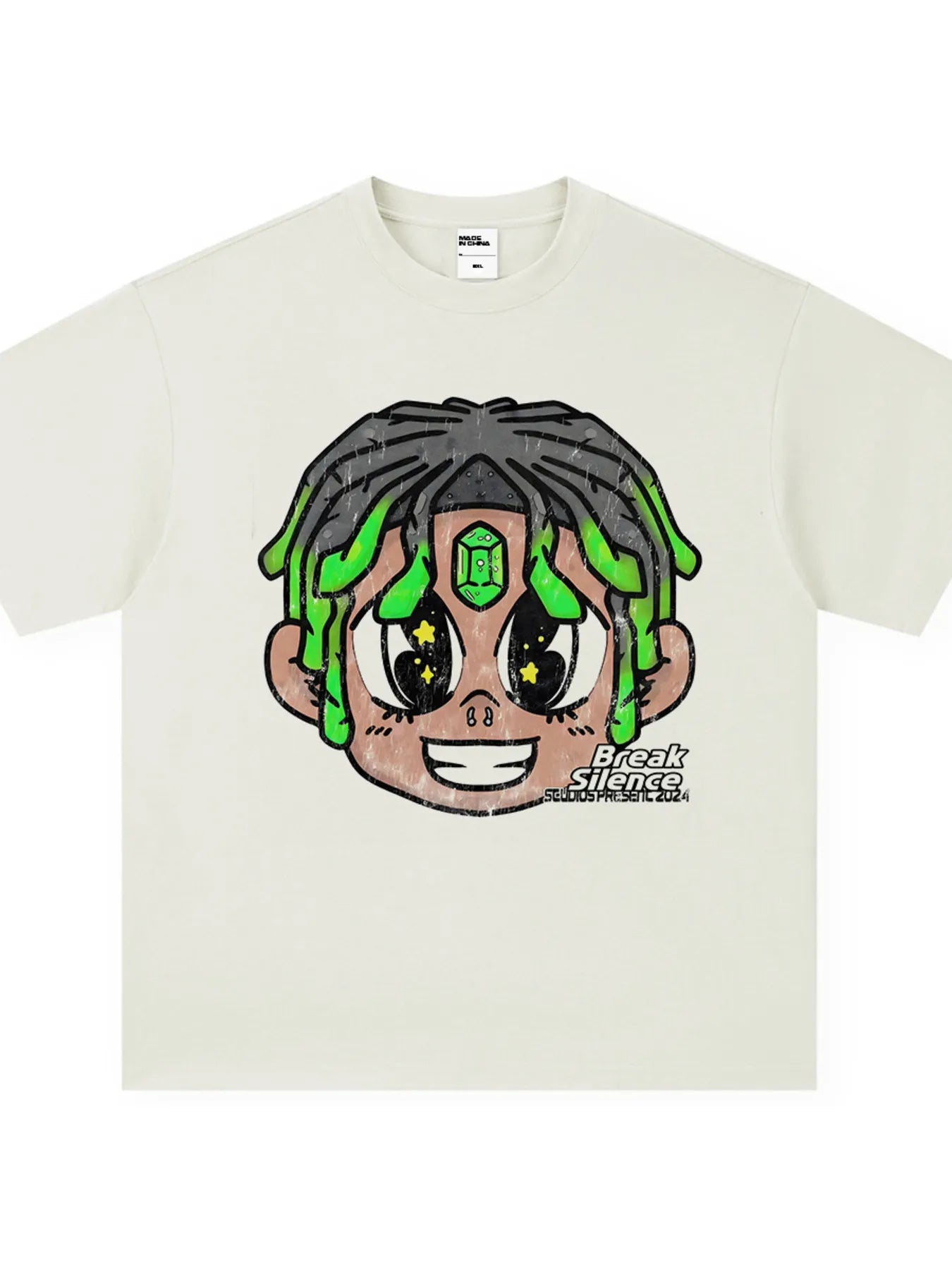 Men's Cartoon Graphic Oversized T-Shirt