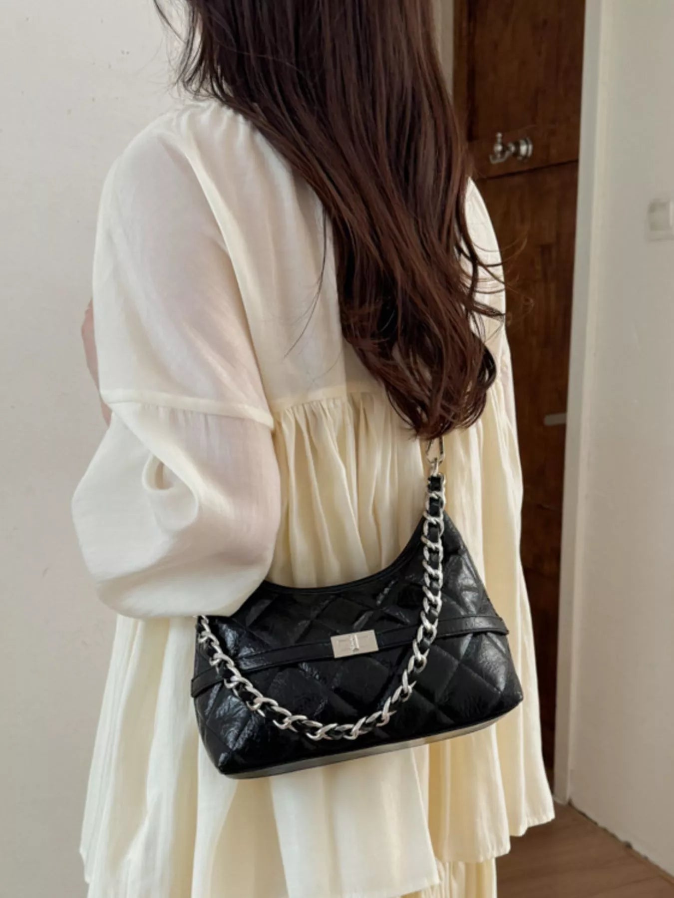 Quilted Chain Crossbody Bag