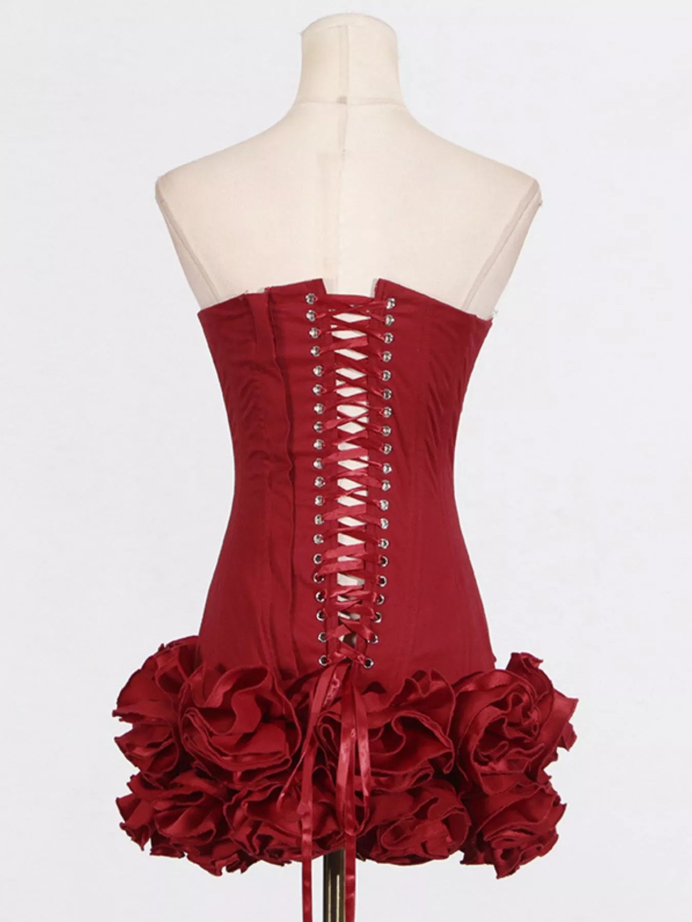 Ruffled Hem Tube Mini Dress