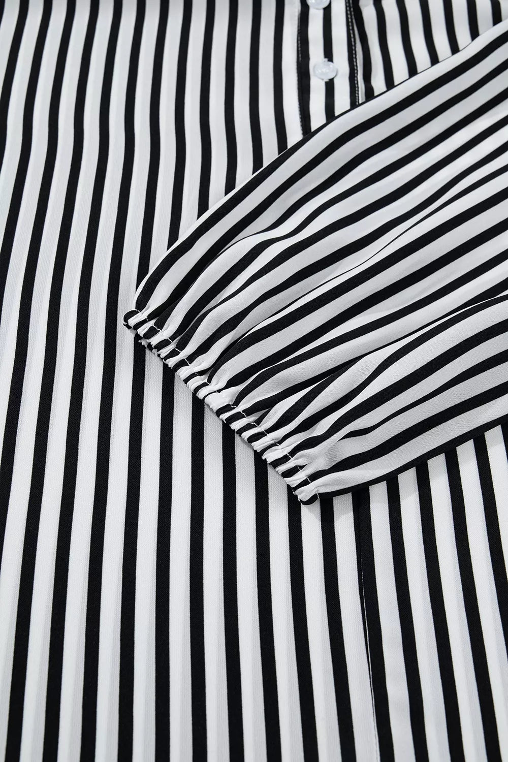 Striped Half Sleeve Button-Up Shirt