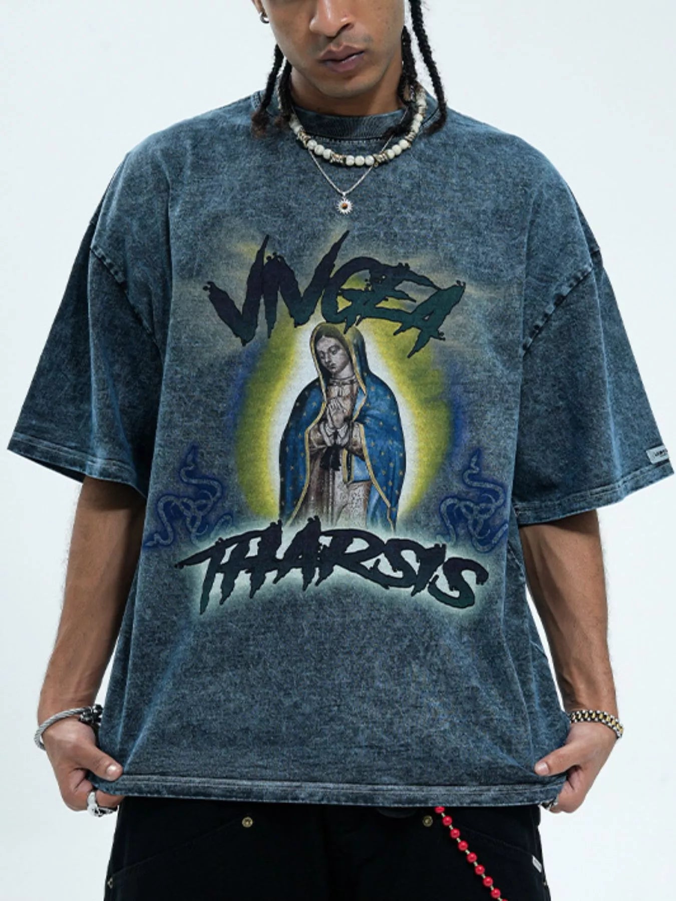 Men's Graphic Round Neck Short Sleeve T-Shirt