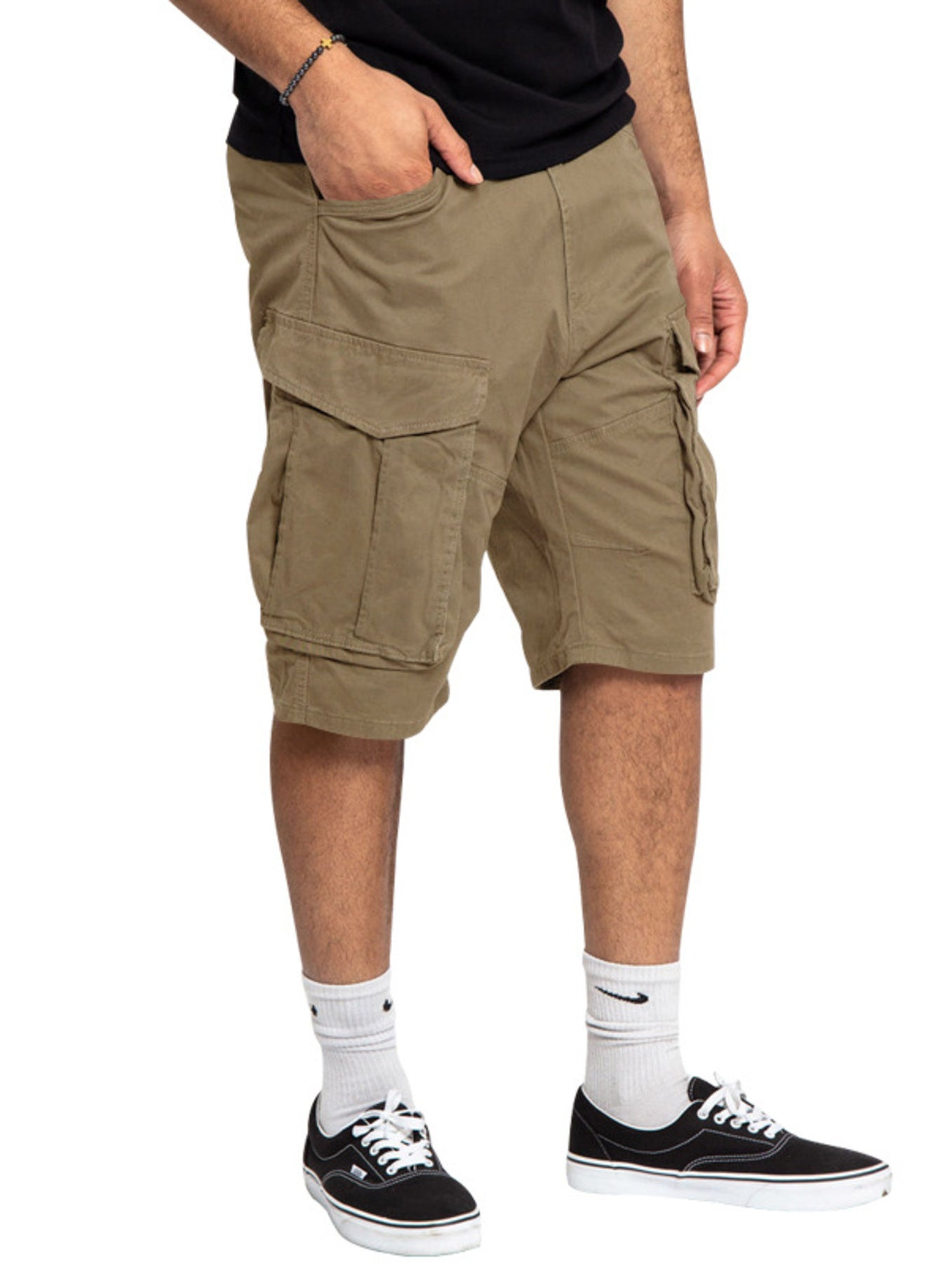 Men's Full Size Cargo Shorts with Multiple Pockets Plus Size