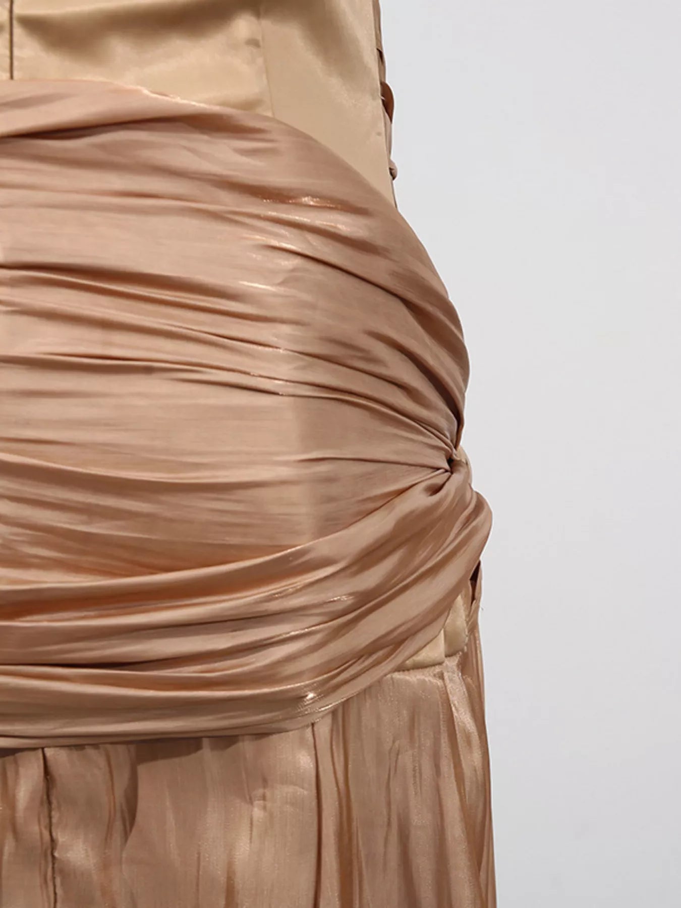 Halter Neck Ruched Maxi Dress