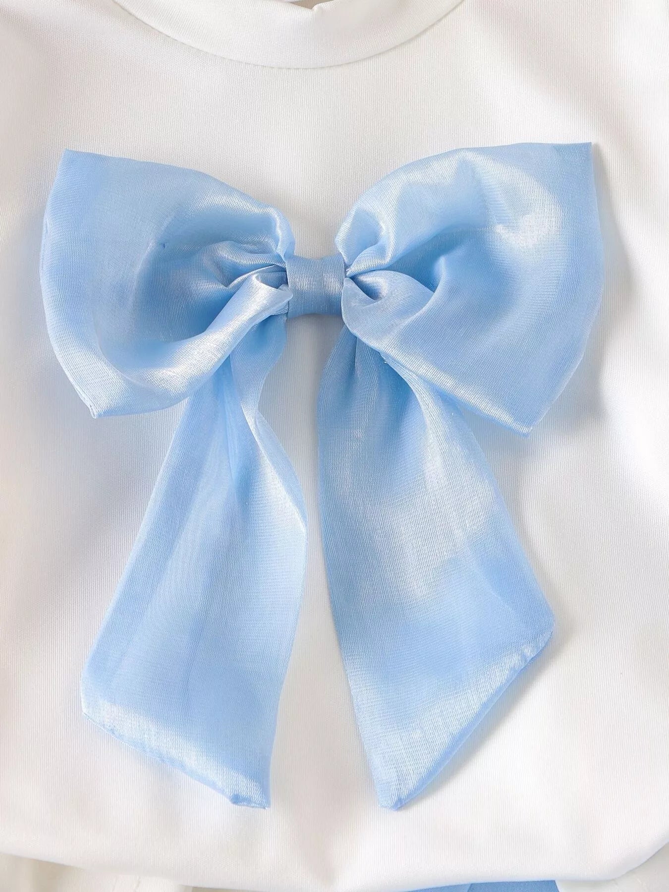 Children's Bow Round Neck Top and Pants Set