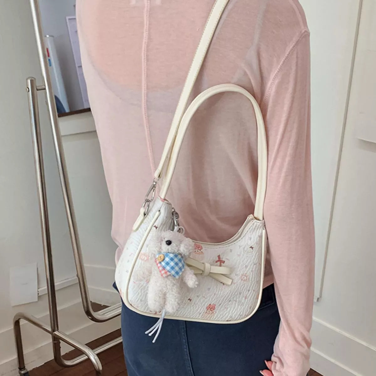 Printed PU Leather Shoulder Bag