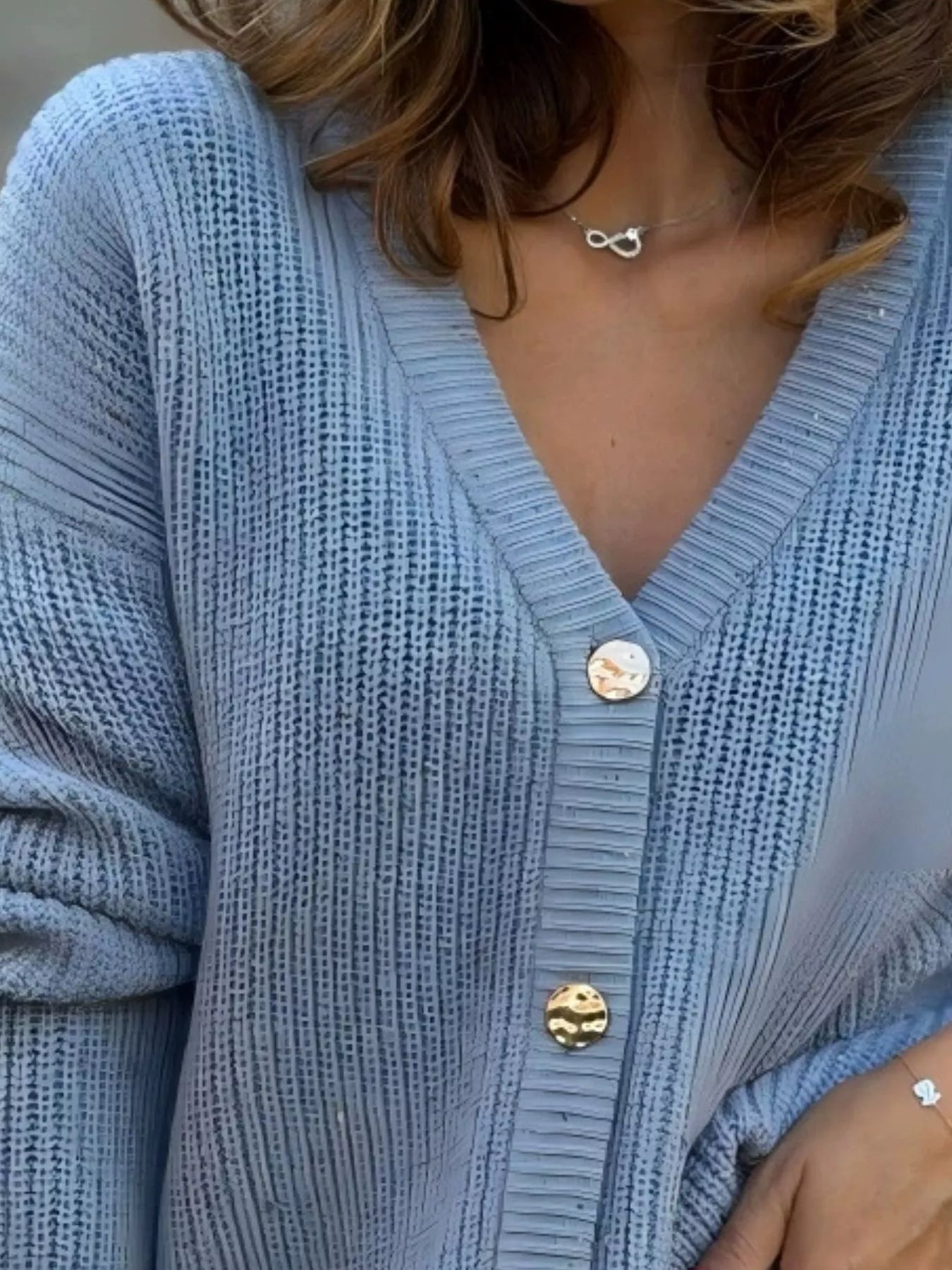 Full Size V-Neck Button-Up Cardigan Plus Size