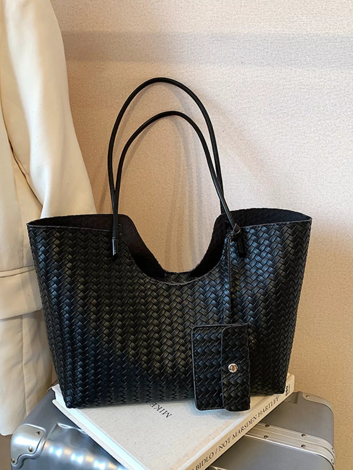 Woven Texture Large Capacity Tote Bag