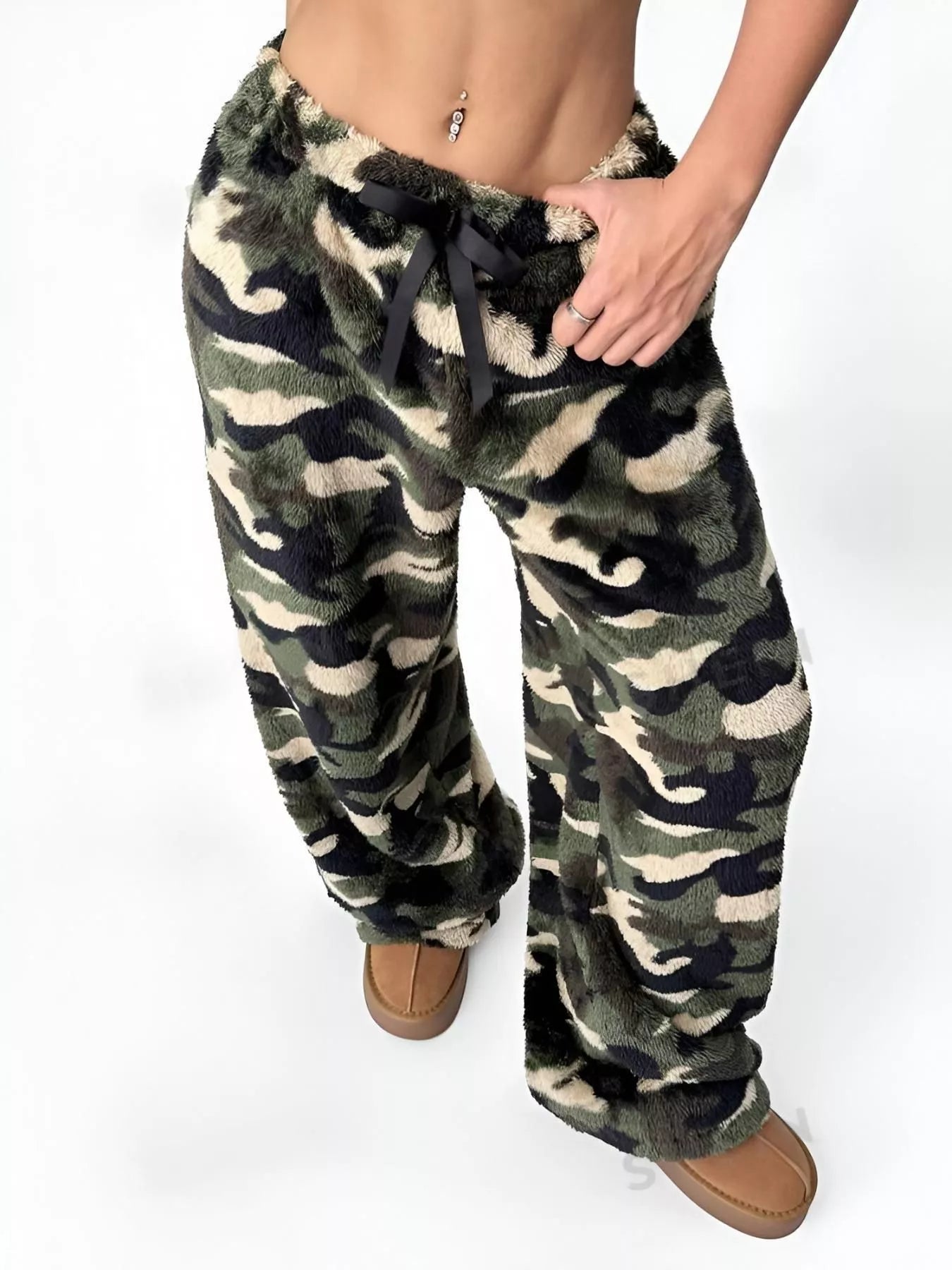 Drawstring Wide Leg Pants
