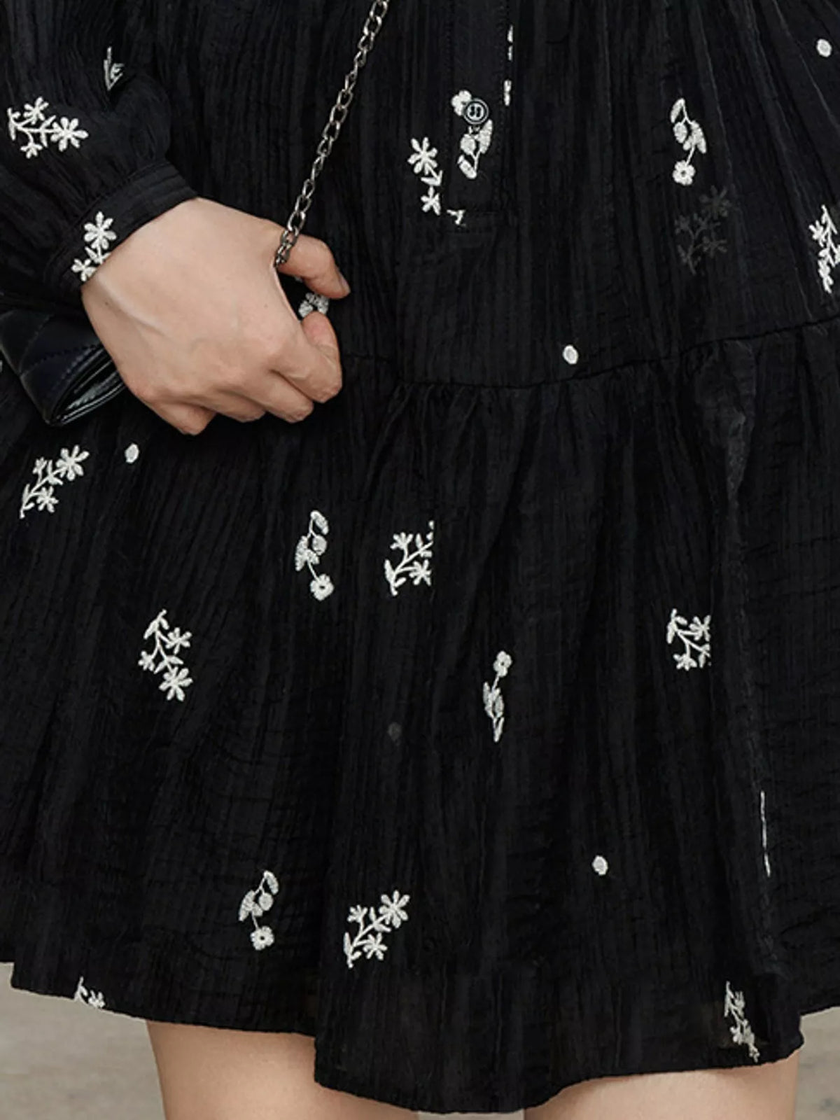 Floral Long Sleeve Mini Dress