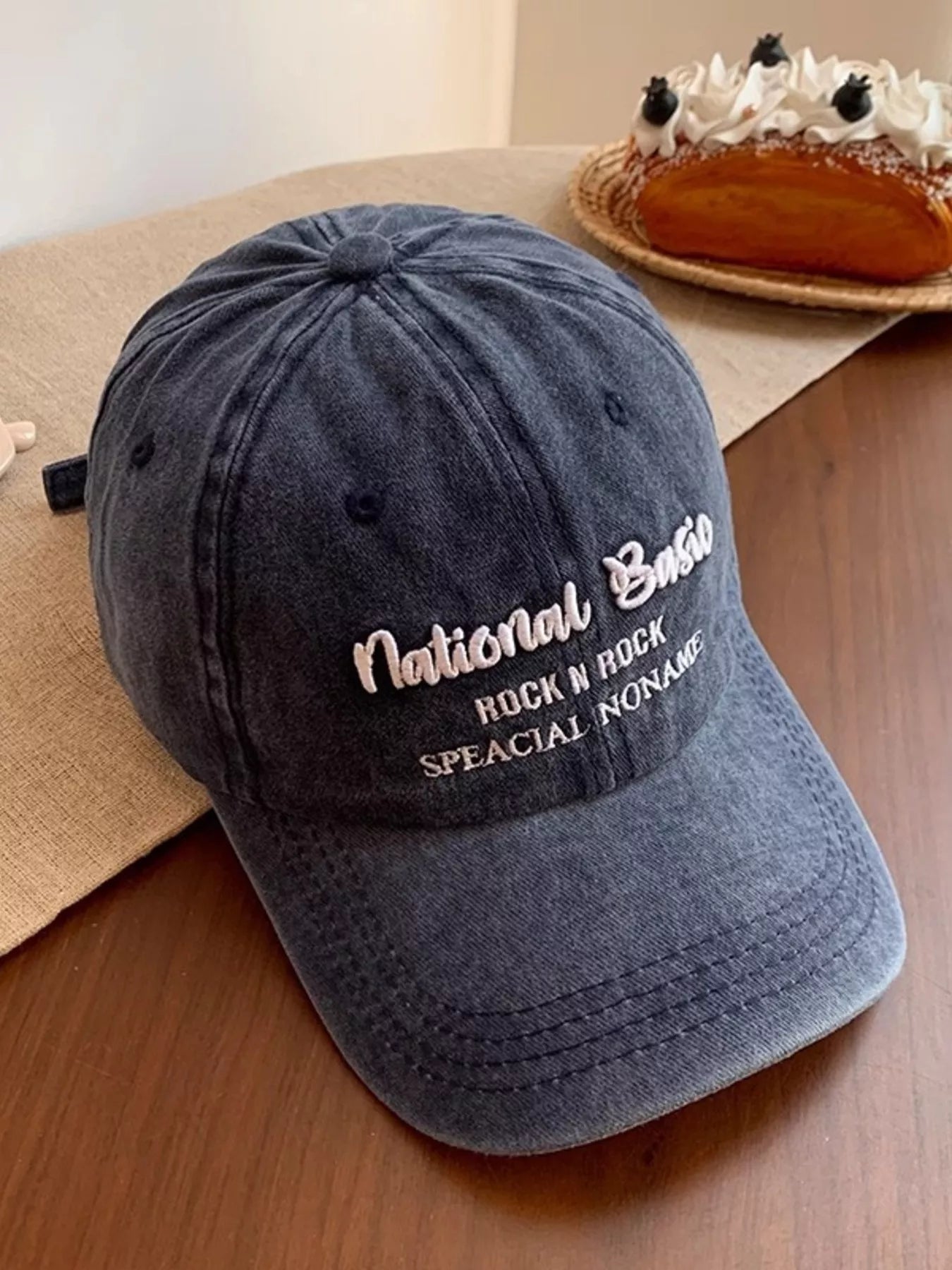 Embroidered Washed Baseball Cap