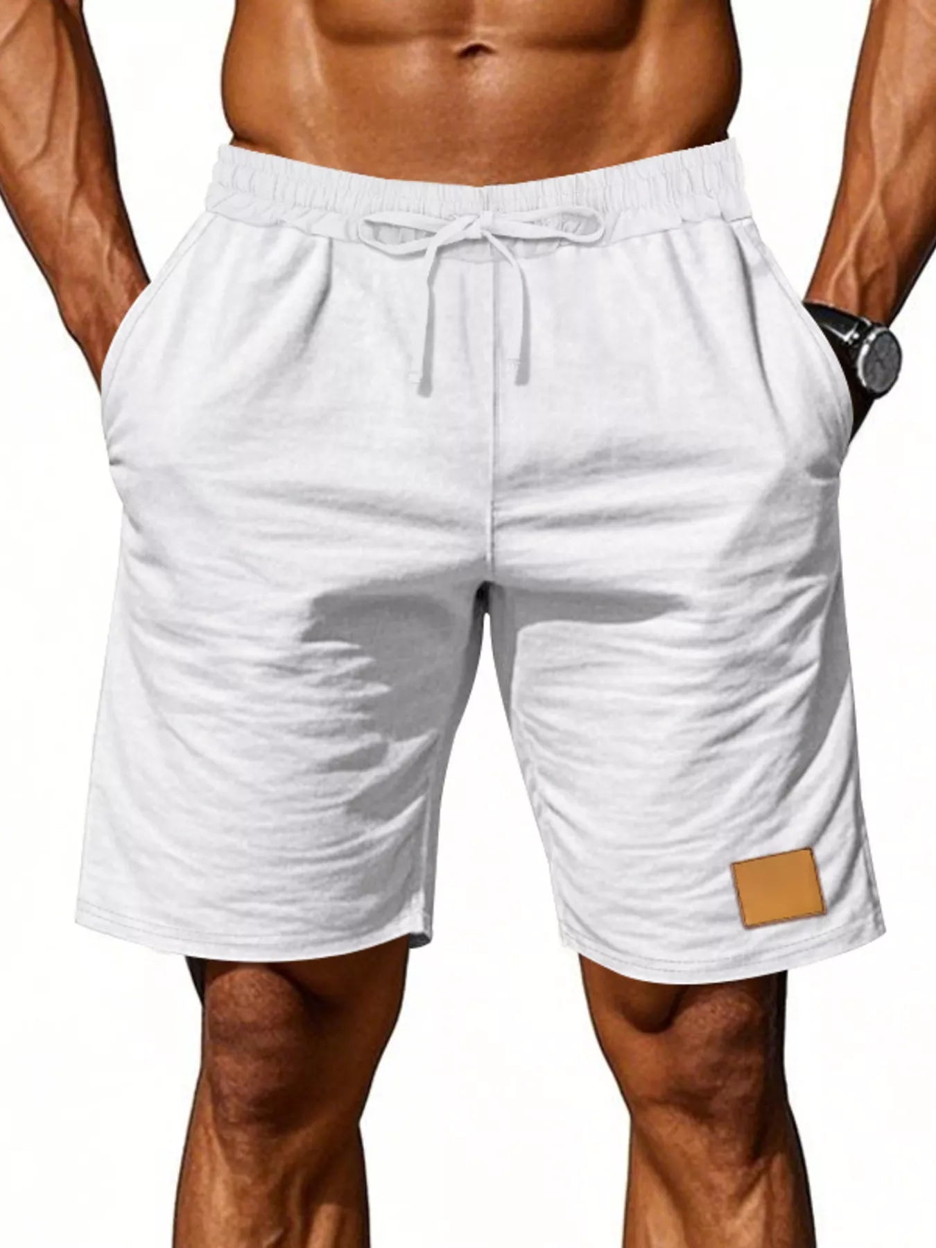 Men's Full Size Casual Drawstring Shorts Plus Size