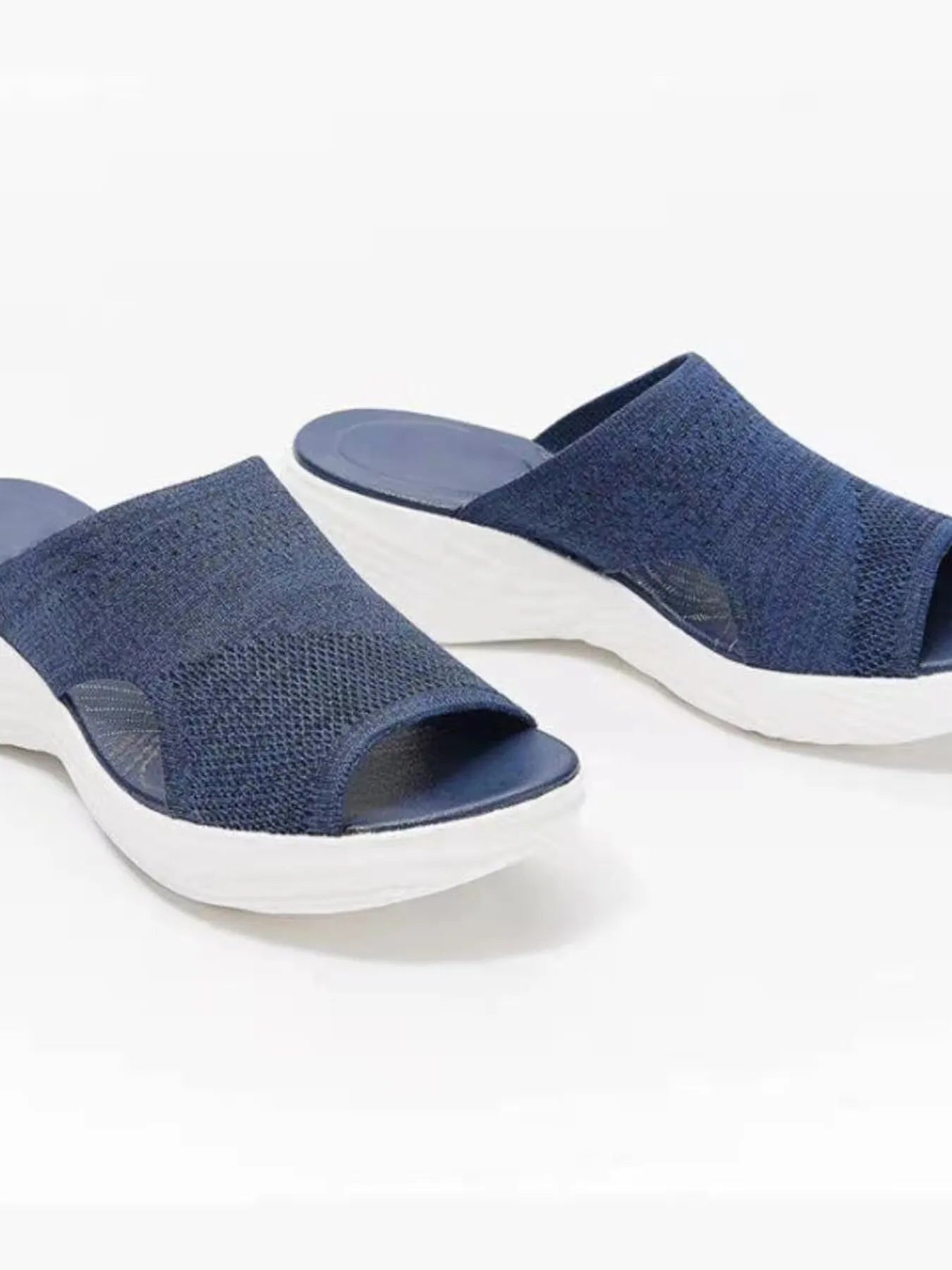 Mesh Comfort Knit Platform Sandals