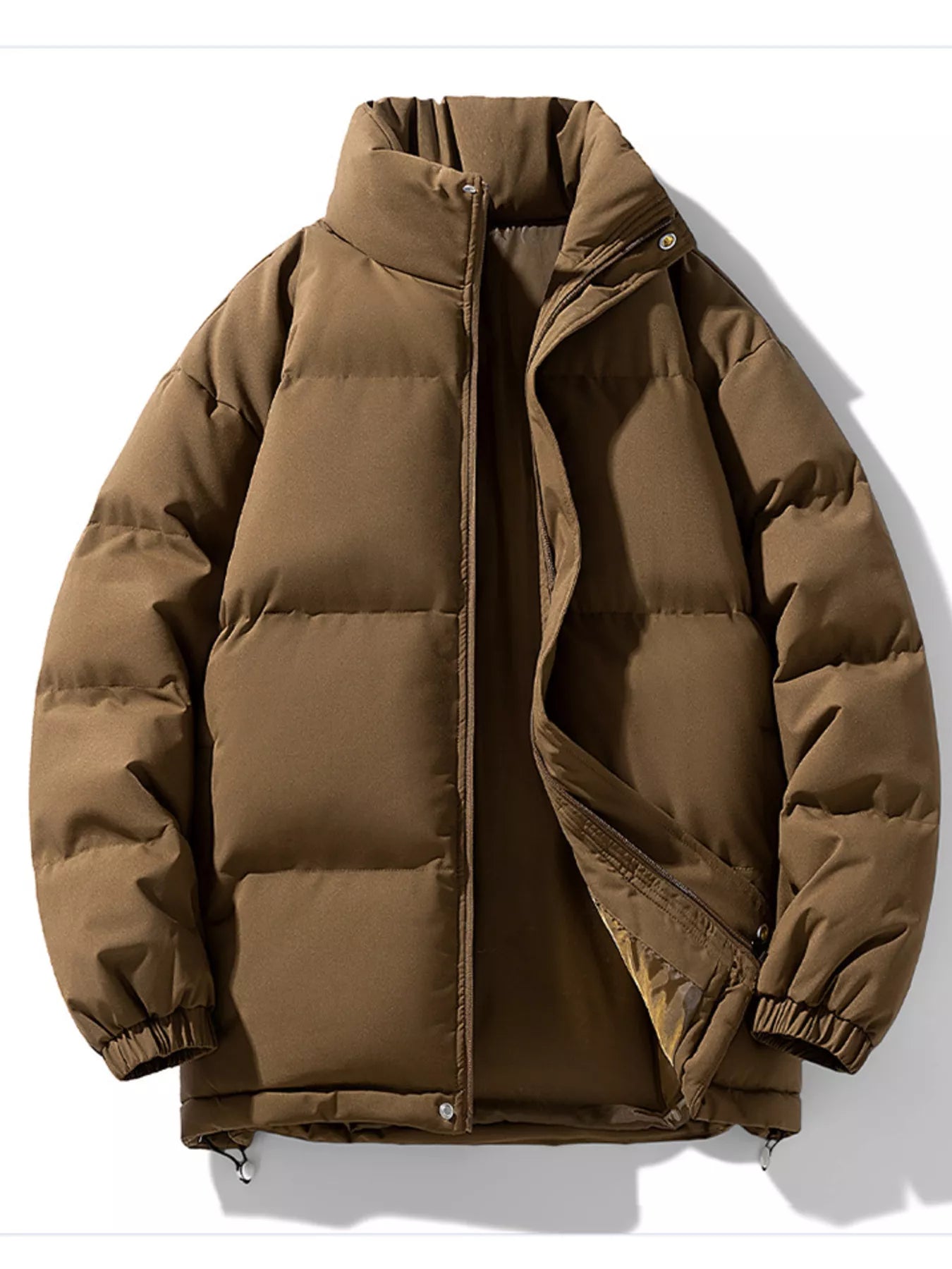 Men's Full Size Padded Stand Collar Winter Coat Plus Size