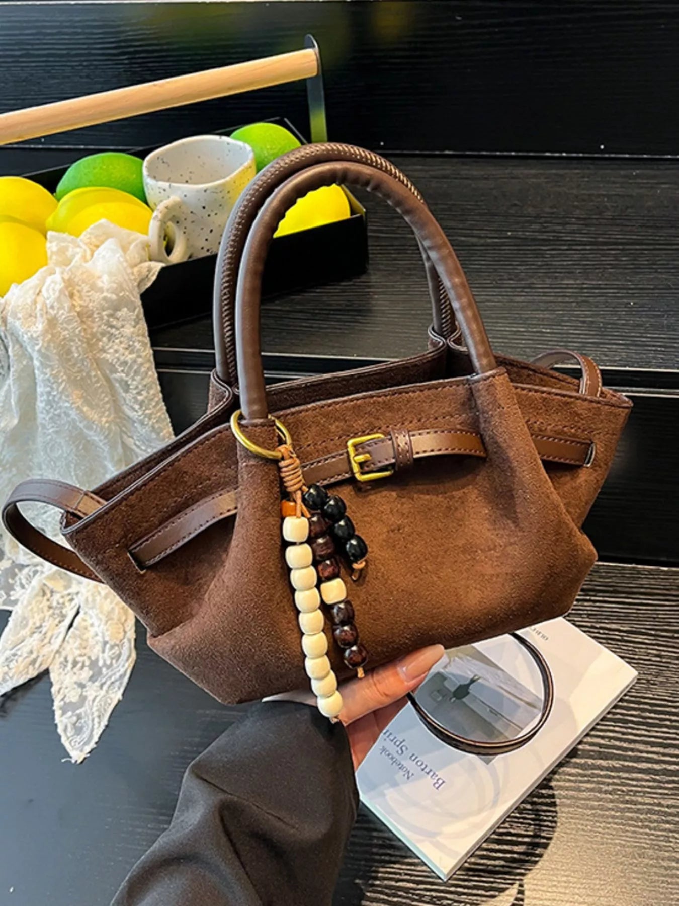 Buckle Decor Tote Bag