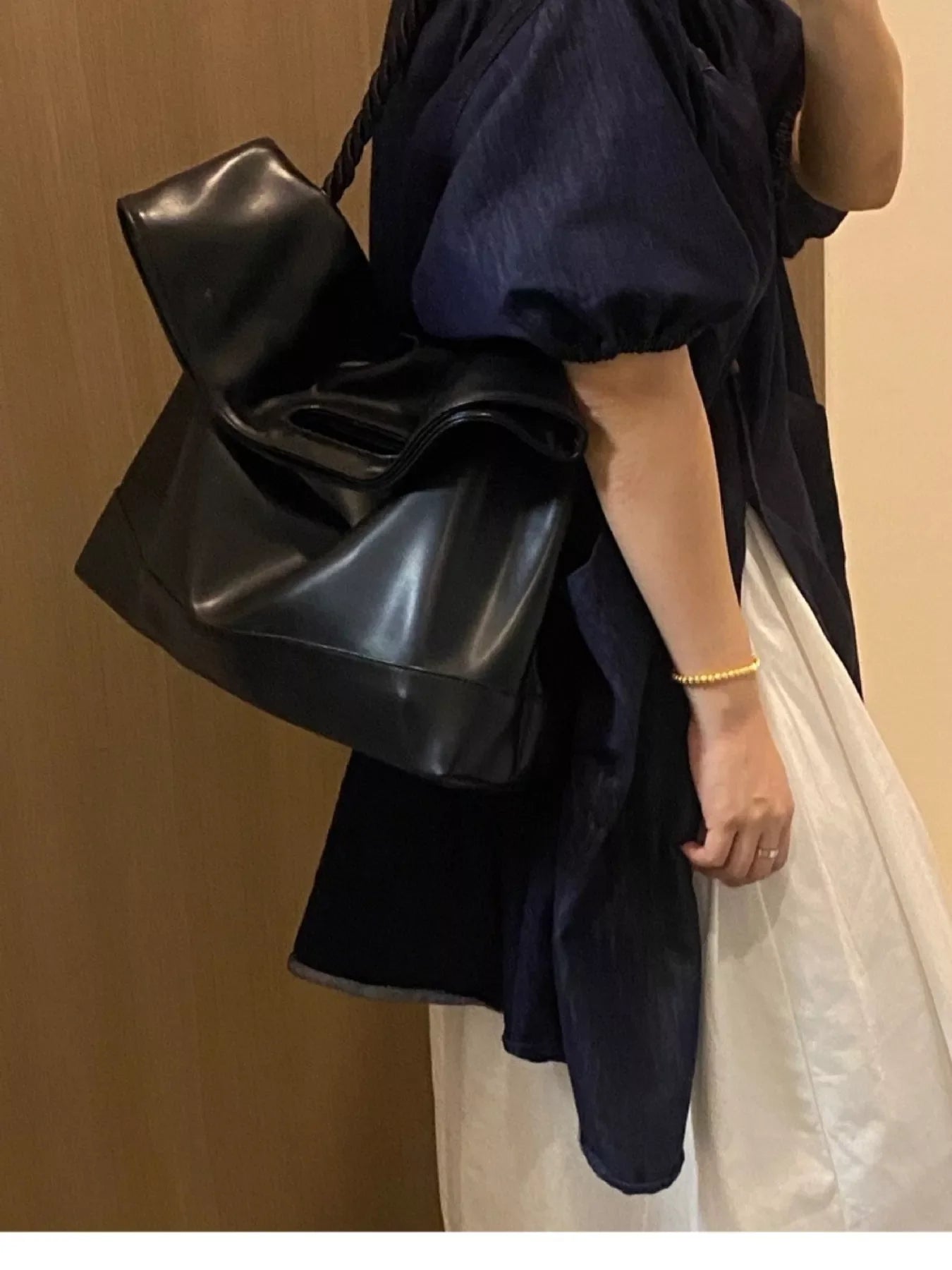 PU Leather Oversized Tote Bag