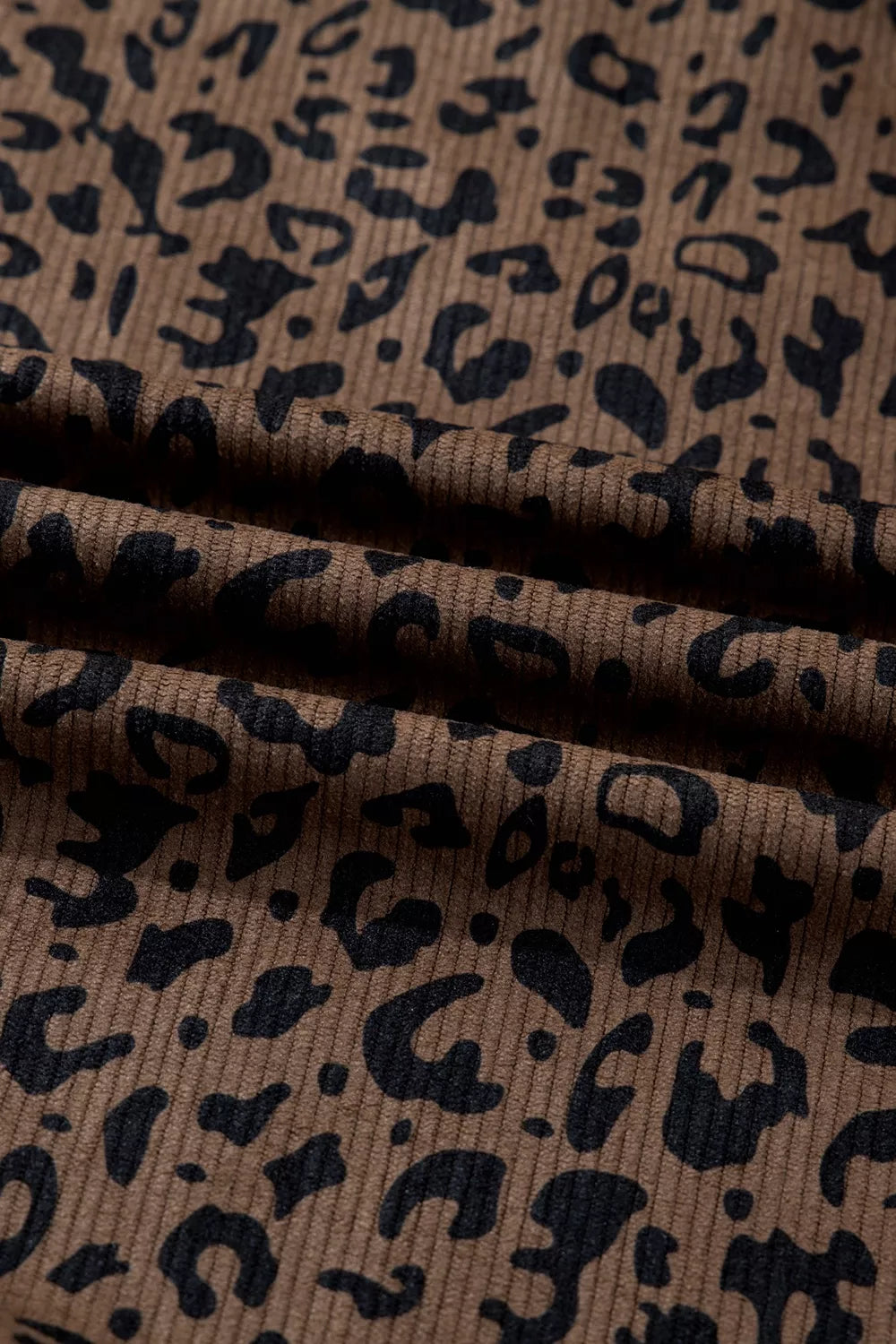 Leopard Print Quarter-Zip Sweatshirt