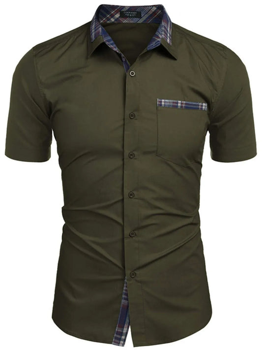 Men's Button Up Short Sleeve Shirt