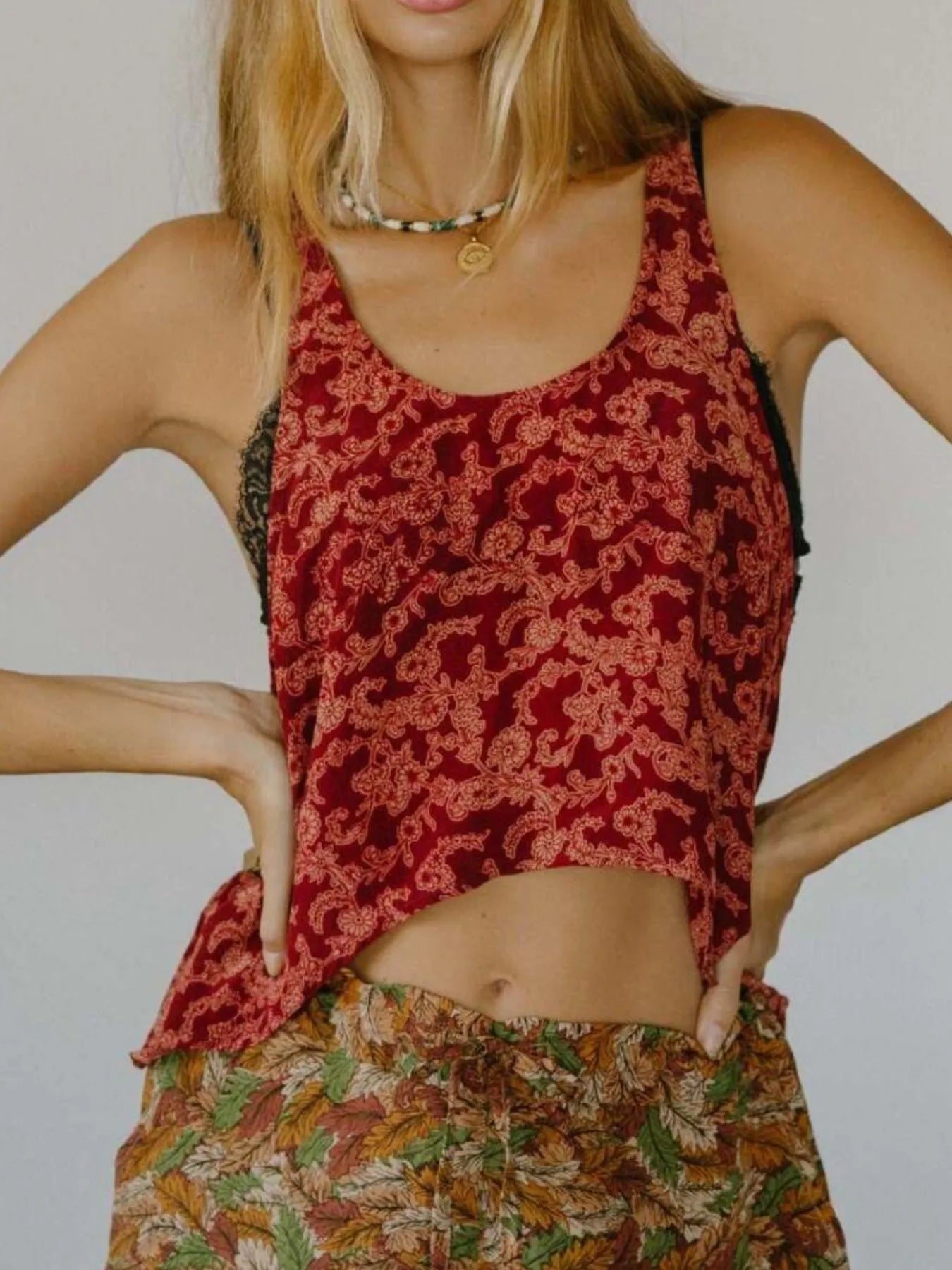 Printed Scoop Neck Tank