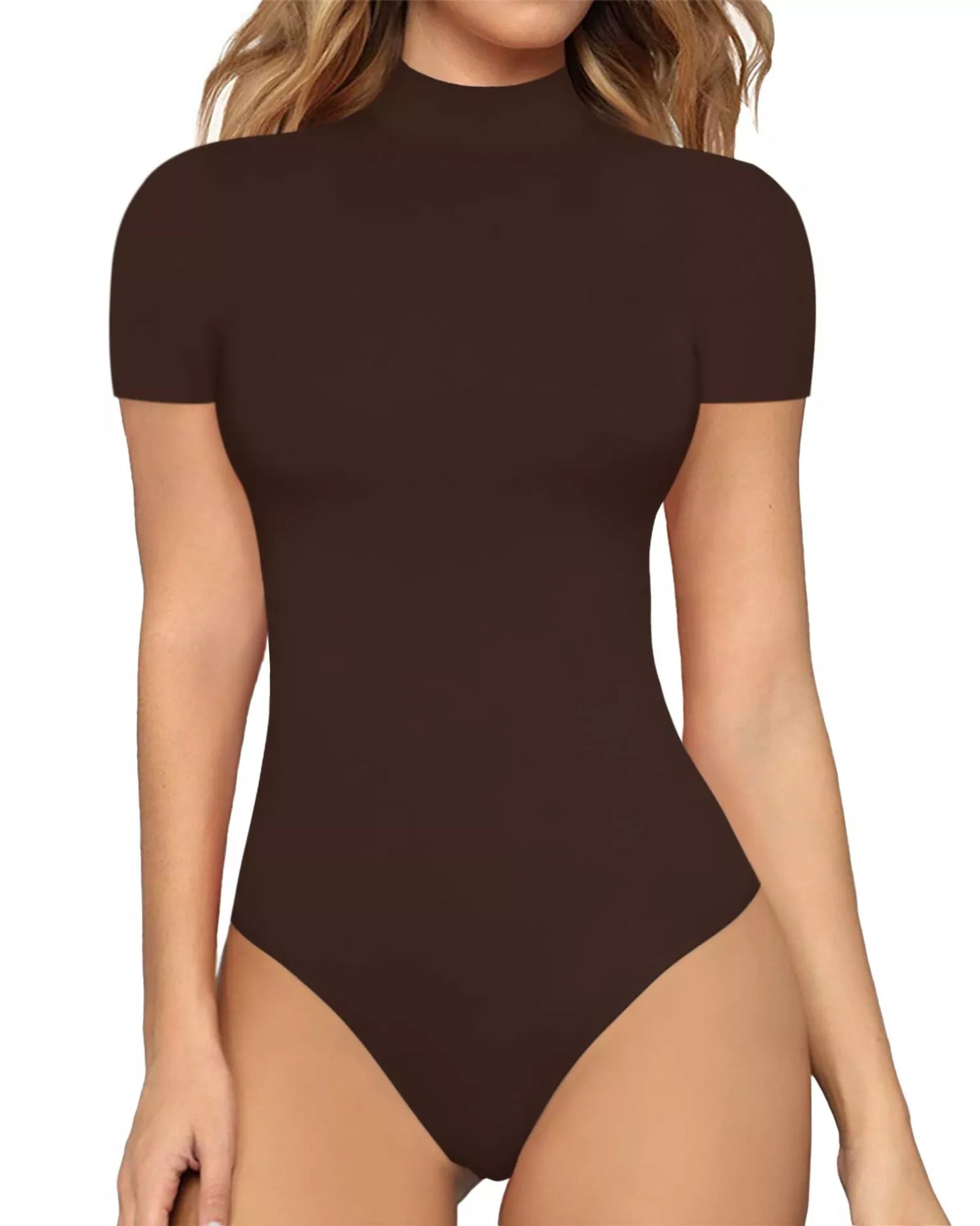 Mock Neck Short Sleeve Bodysuit