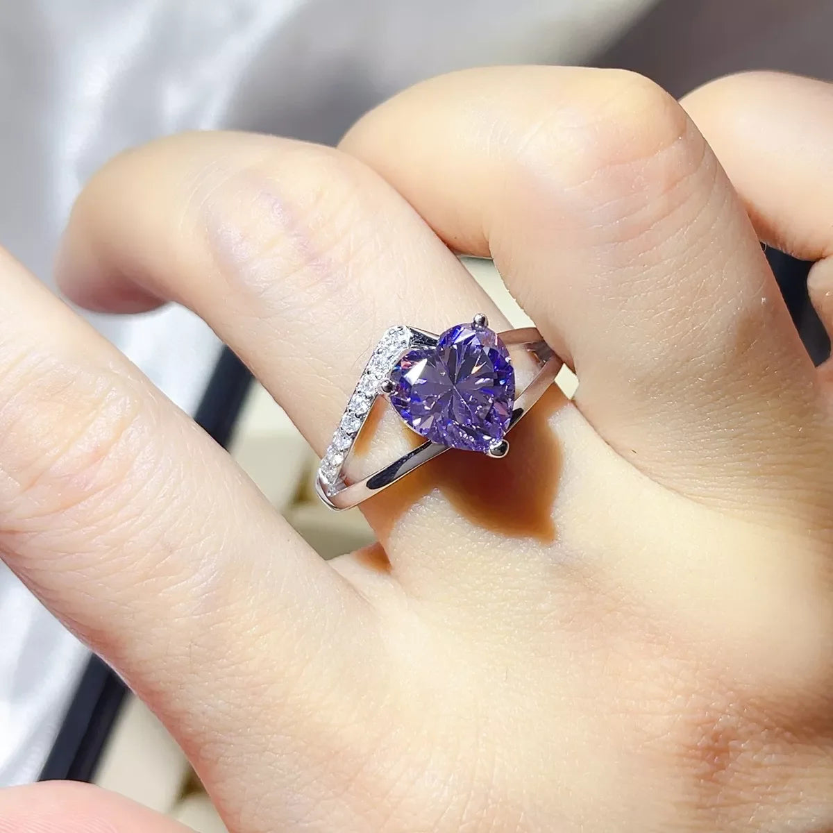 3 Carat 925 Sterling Silver Moissanite Ring