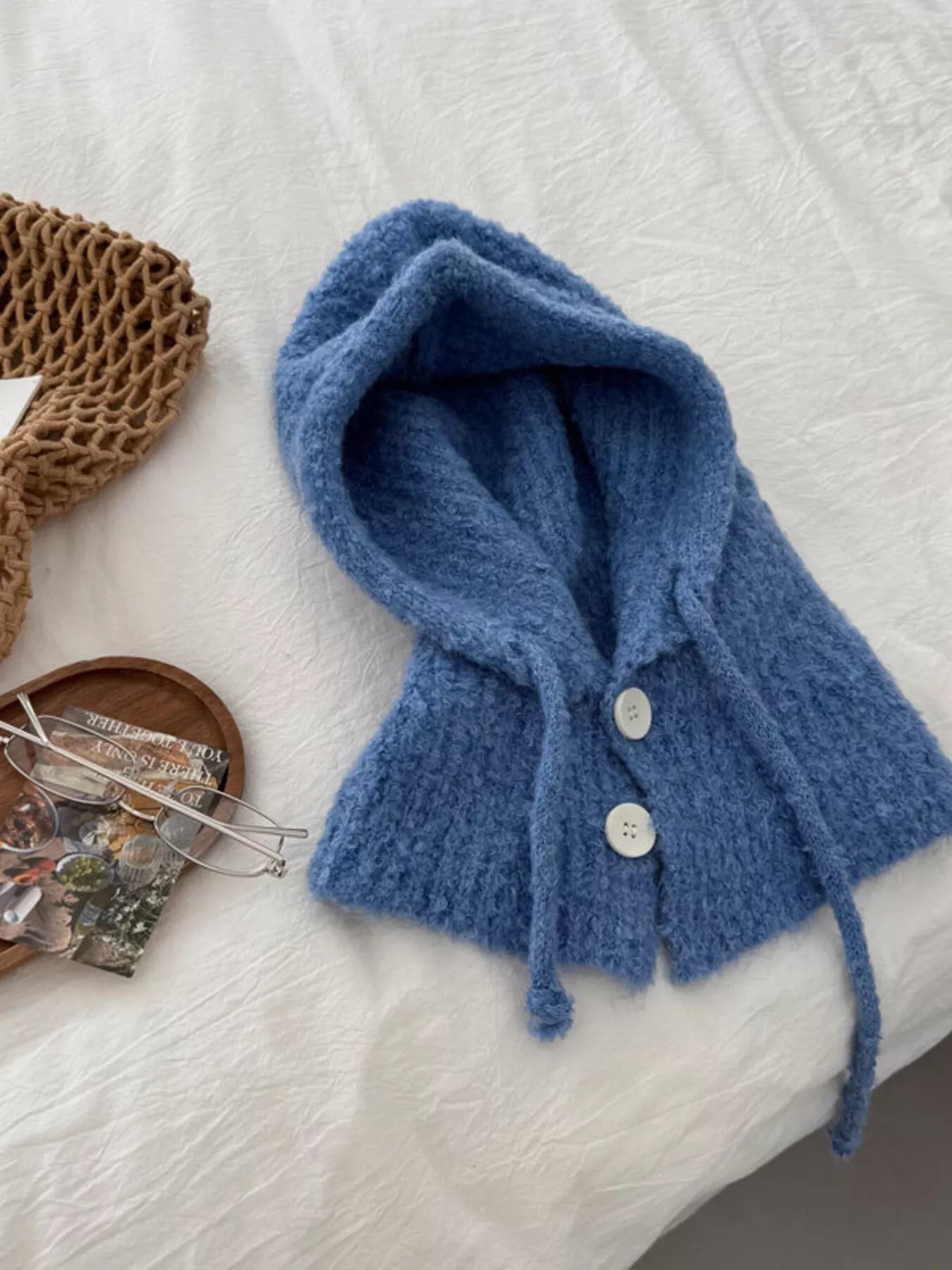 Cozy Knit Button Detail Hat