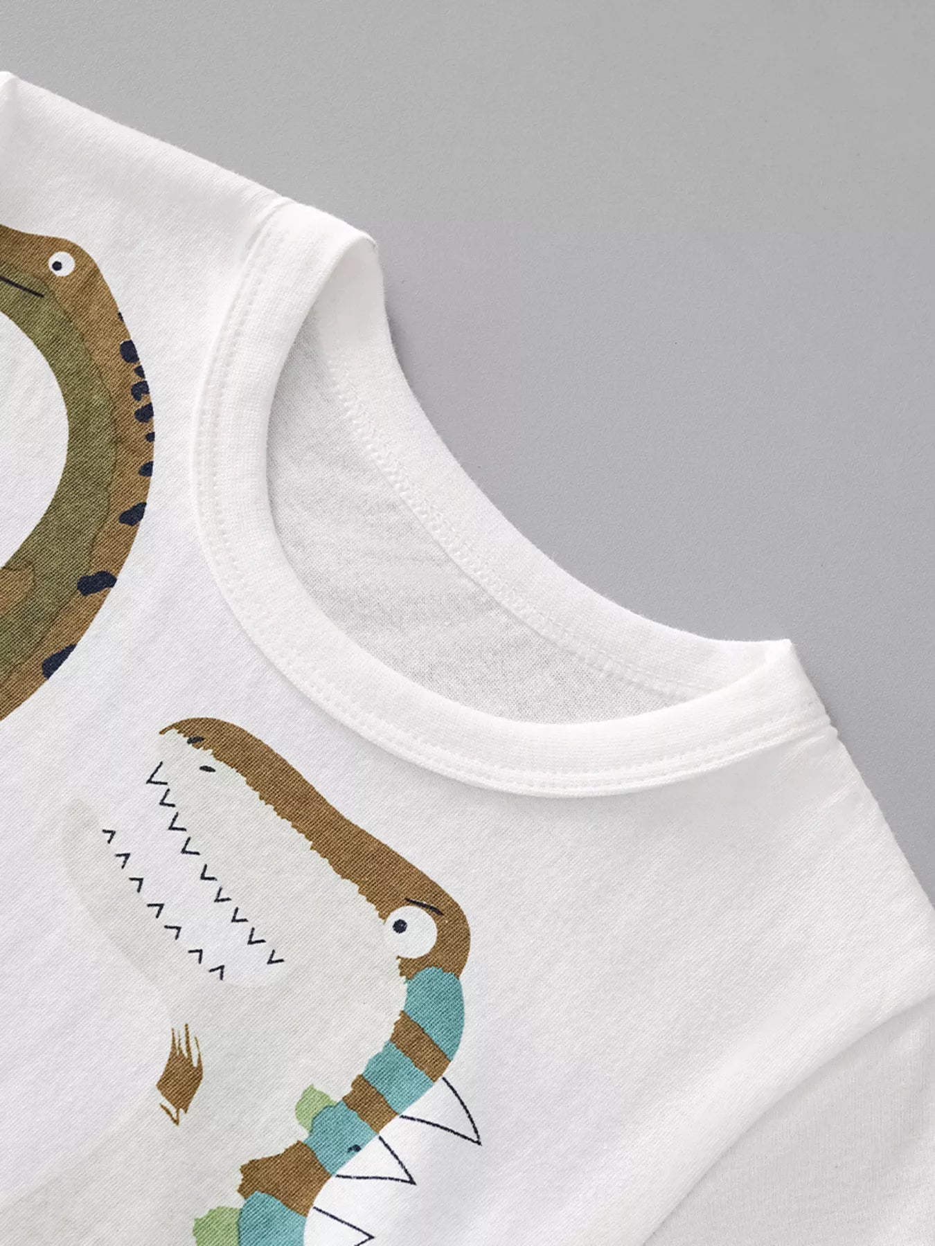 Children's Dinosaur Crew Neck Short Sleeve T-Shirt