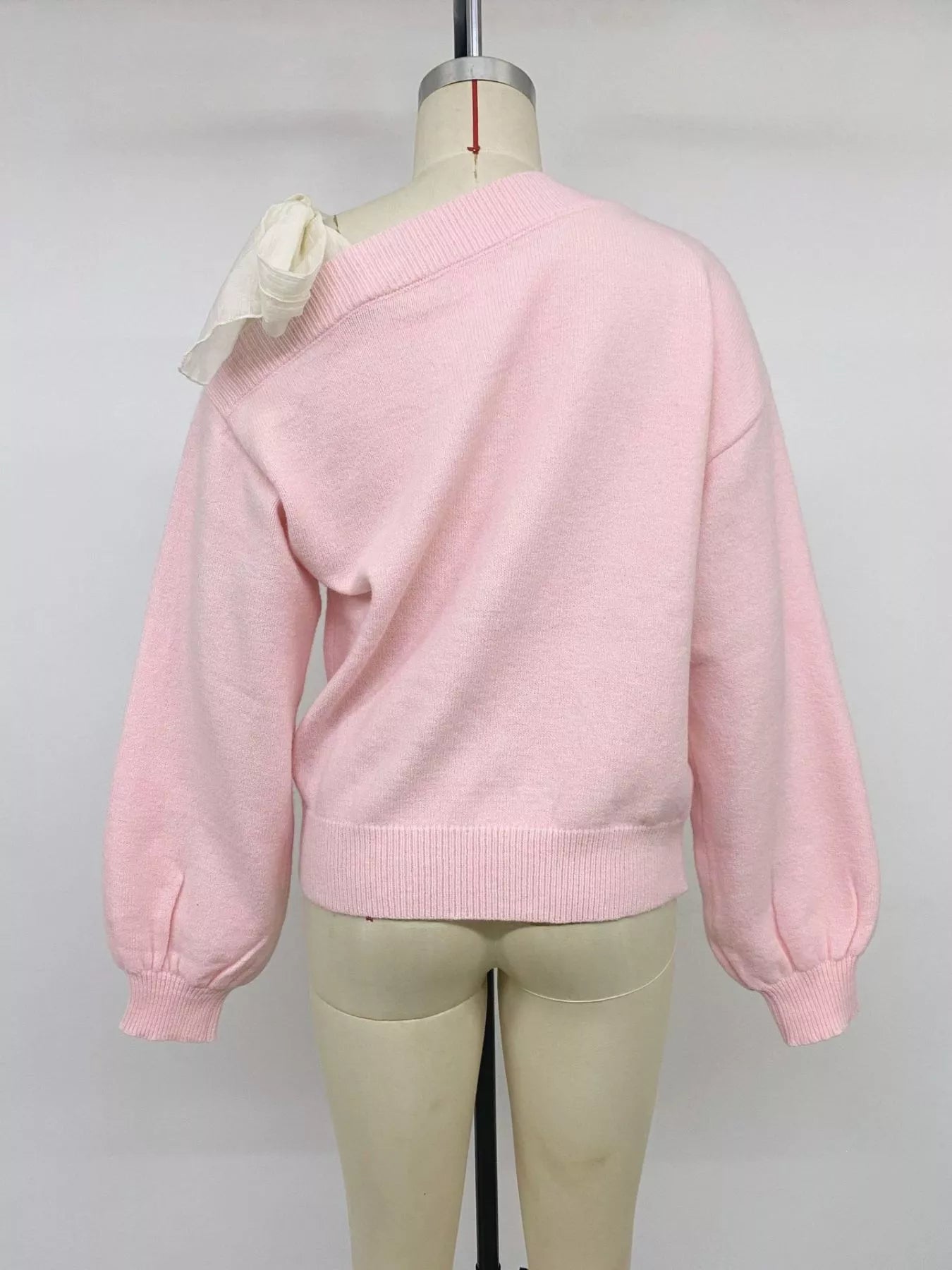 One Shoulder Bow Detail Sweater