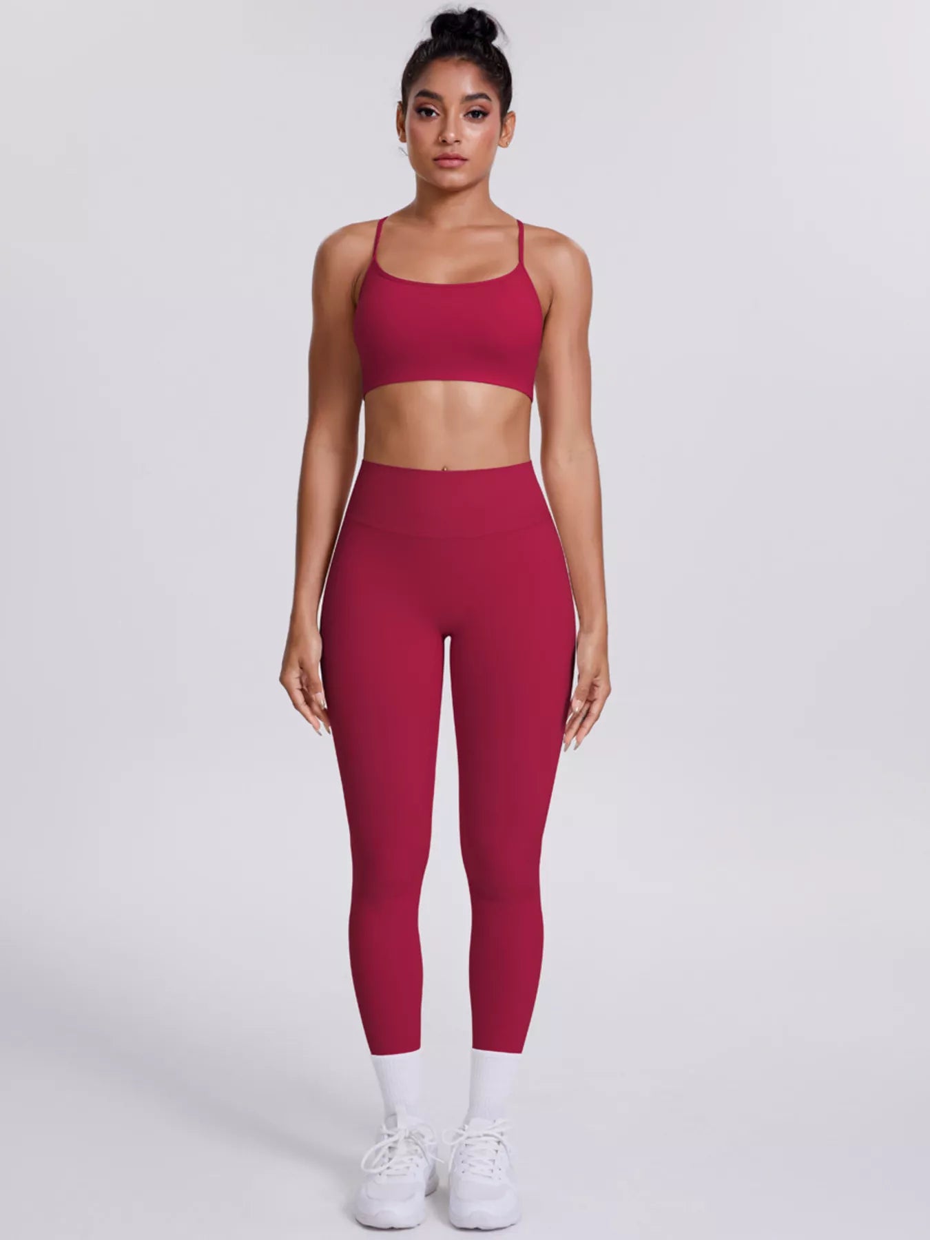Criss-Cross Back Cami and Leggings Active Set