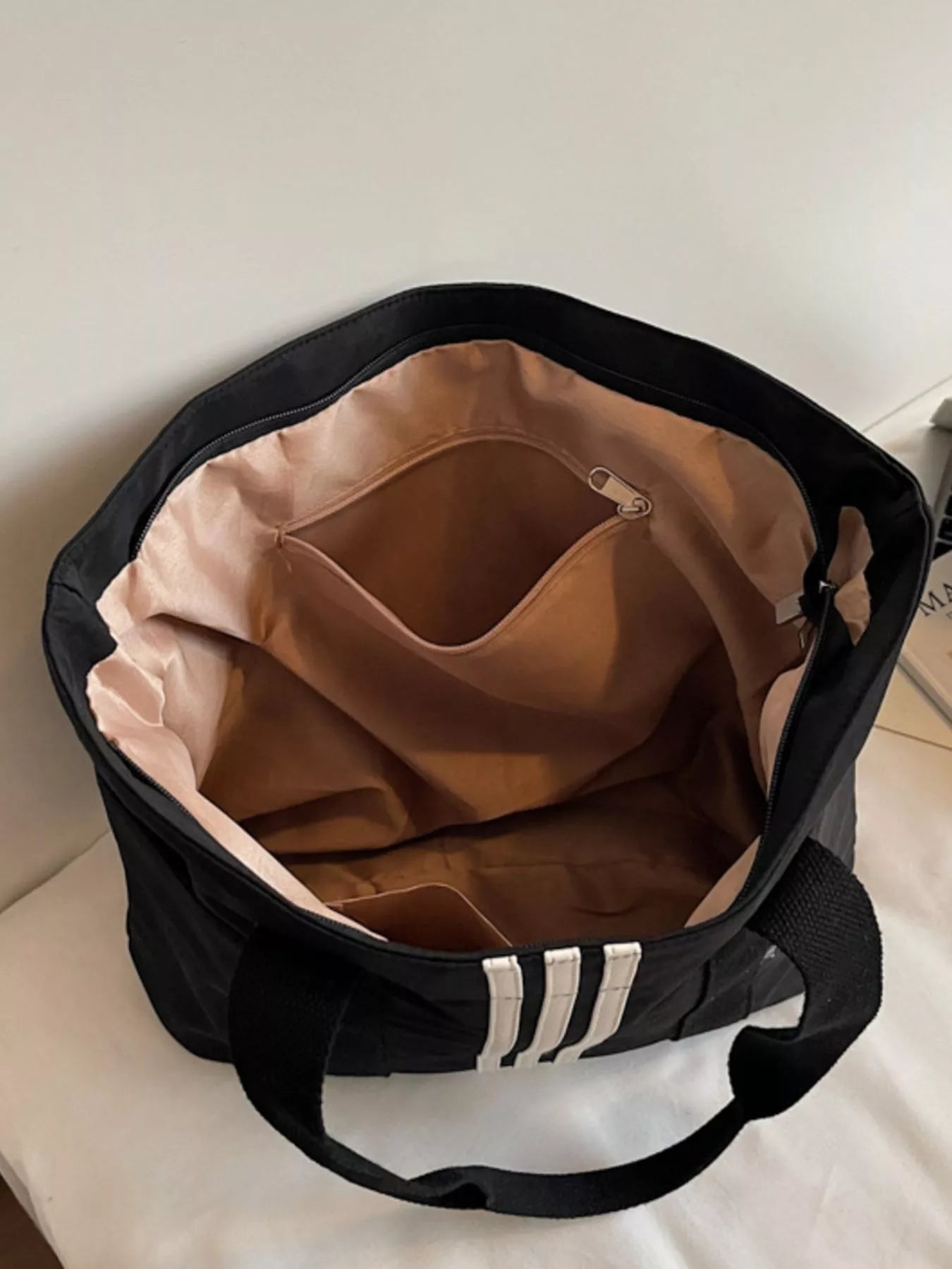 Lightweight Striped Tote Bag