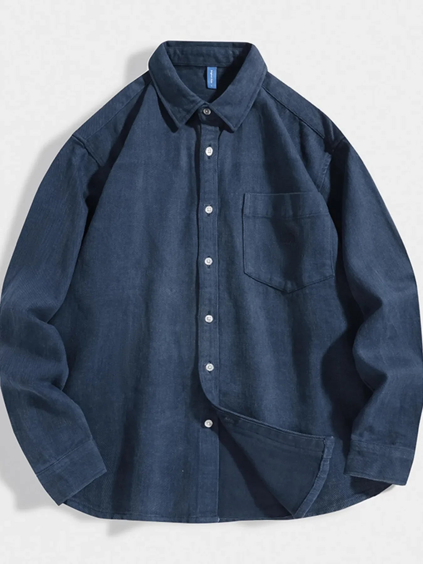Men's Plus Size Casual Button Up Long Sleeve Shirt