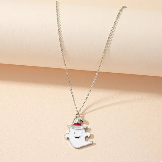 Halloween Cute Ghost Pendant Necklace