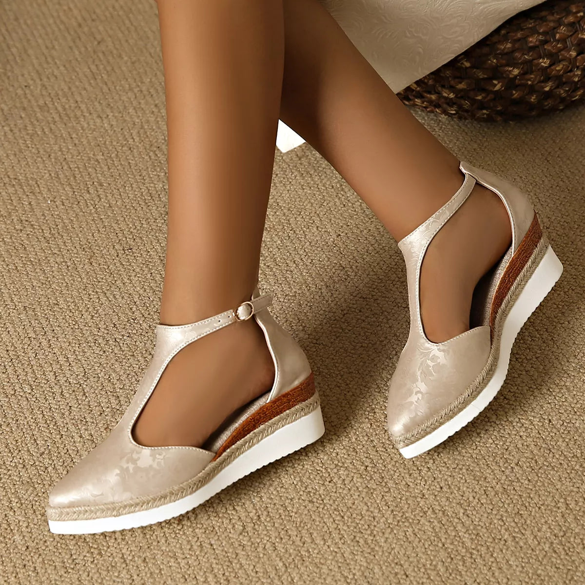 Point Toe Wedge Sandals