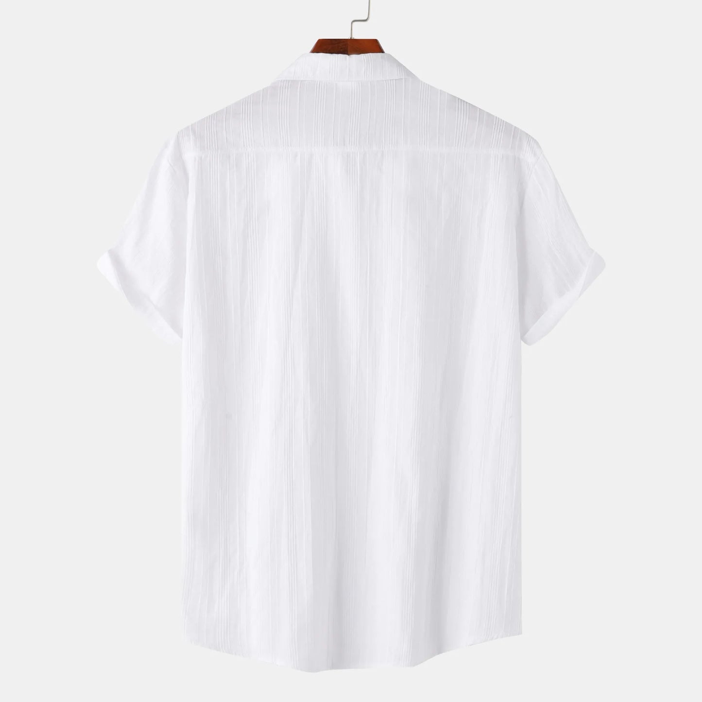 Men's Short Sleeve Button Down Shirt with Chest Pocket