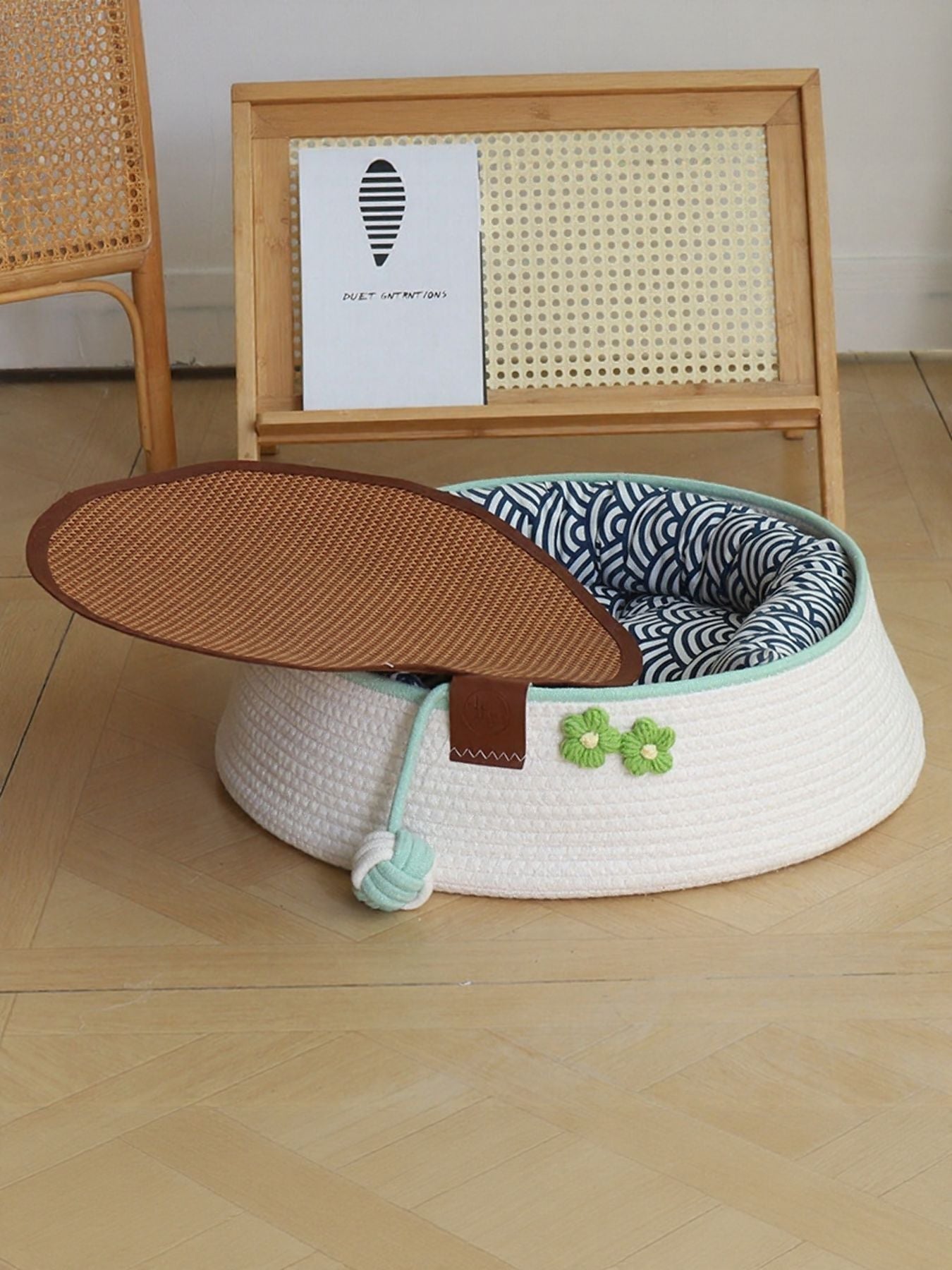 Woven Pet Nest with Toy Ball