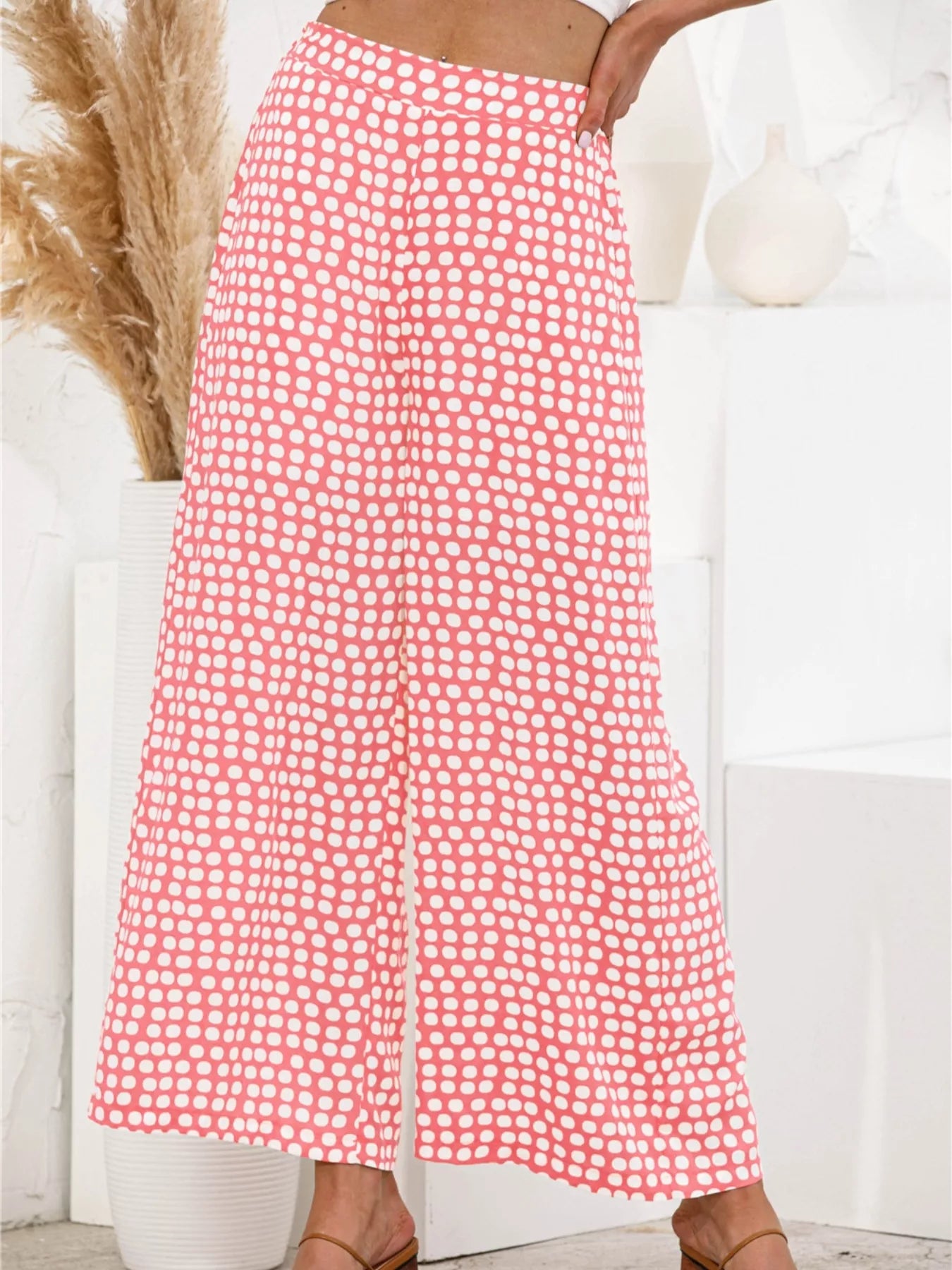 Polka Dot Wide Leg Pants