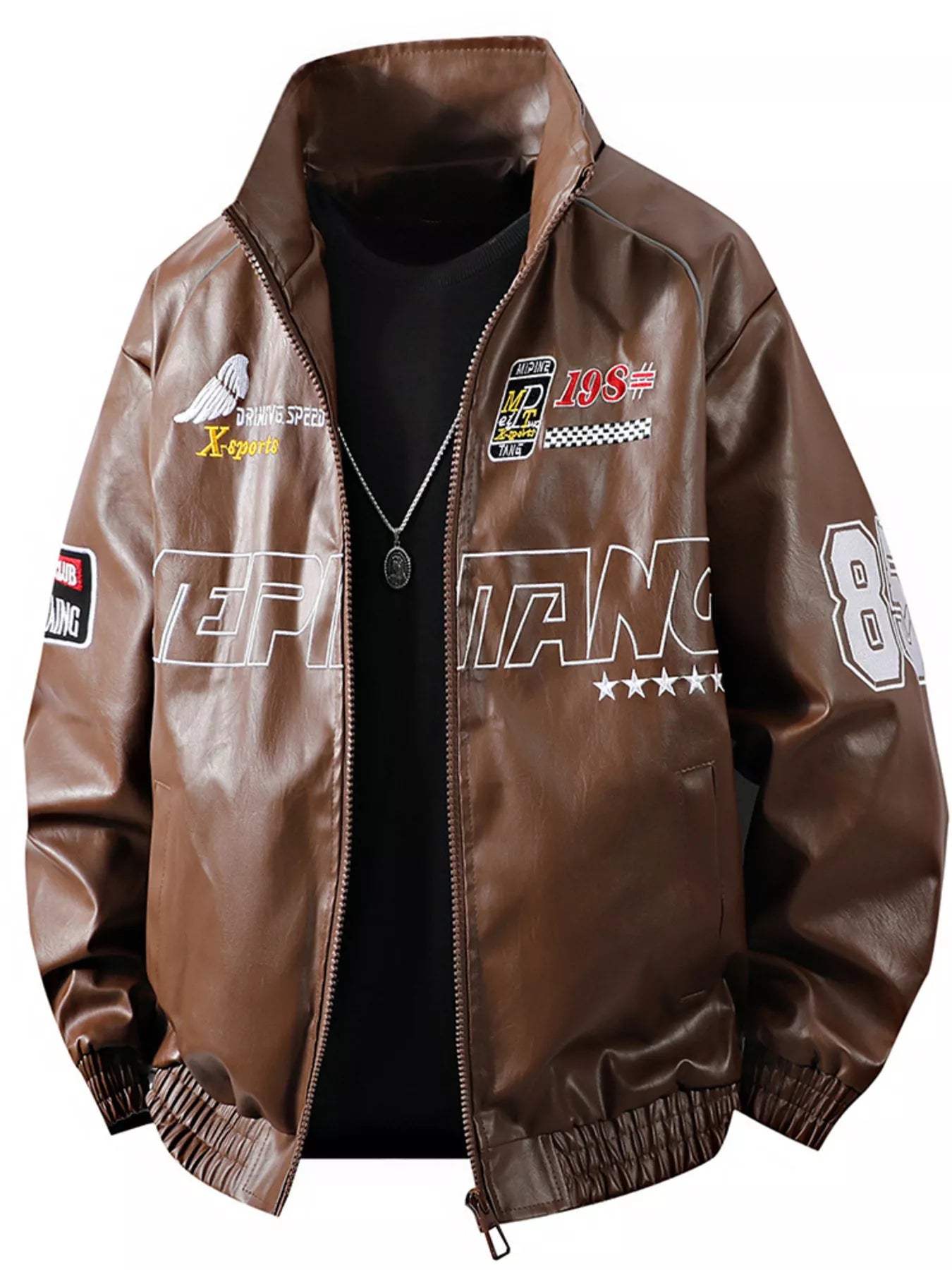 Men's Plus Size Zip Up Long Sleeve Jacket