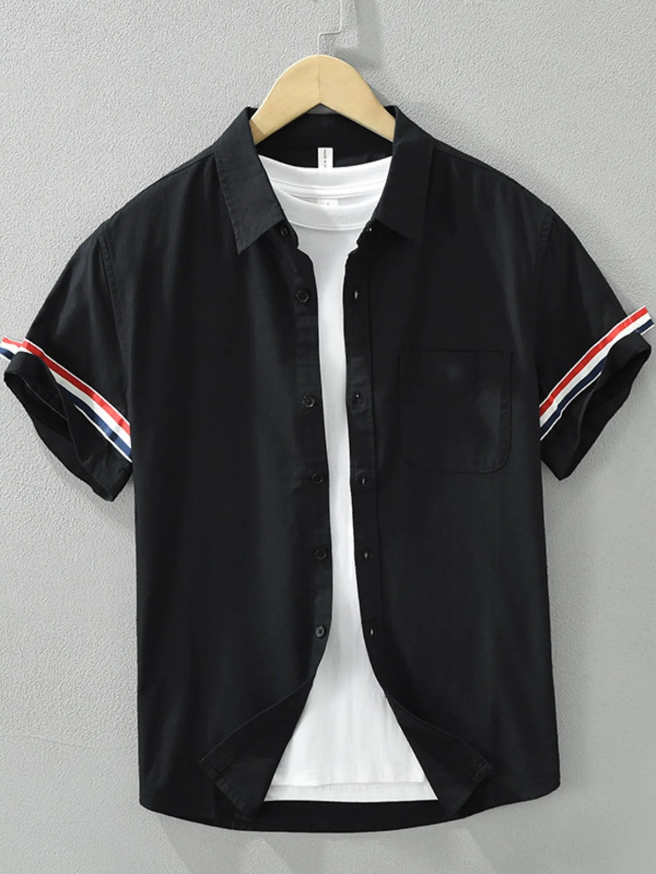 Men's Plus Size Button Up Short Sleeve Shirt