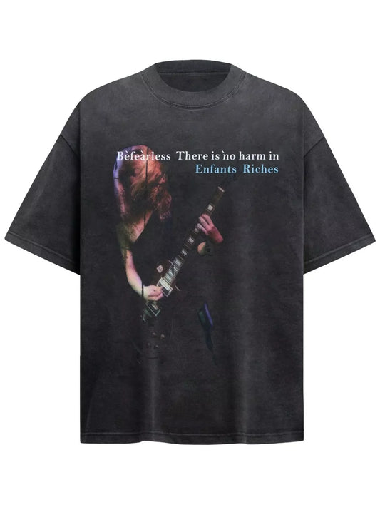 Men's Graphic Round Neck Short Sleeve T-Shirt