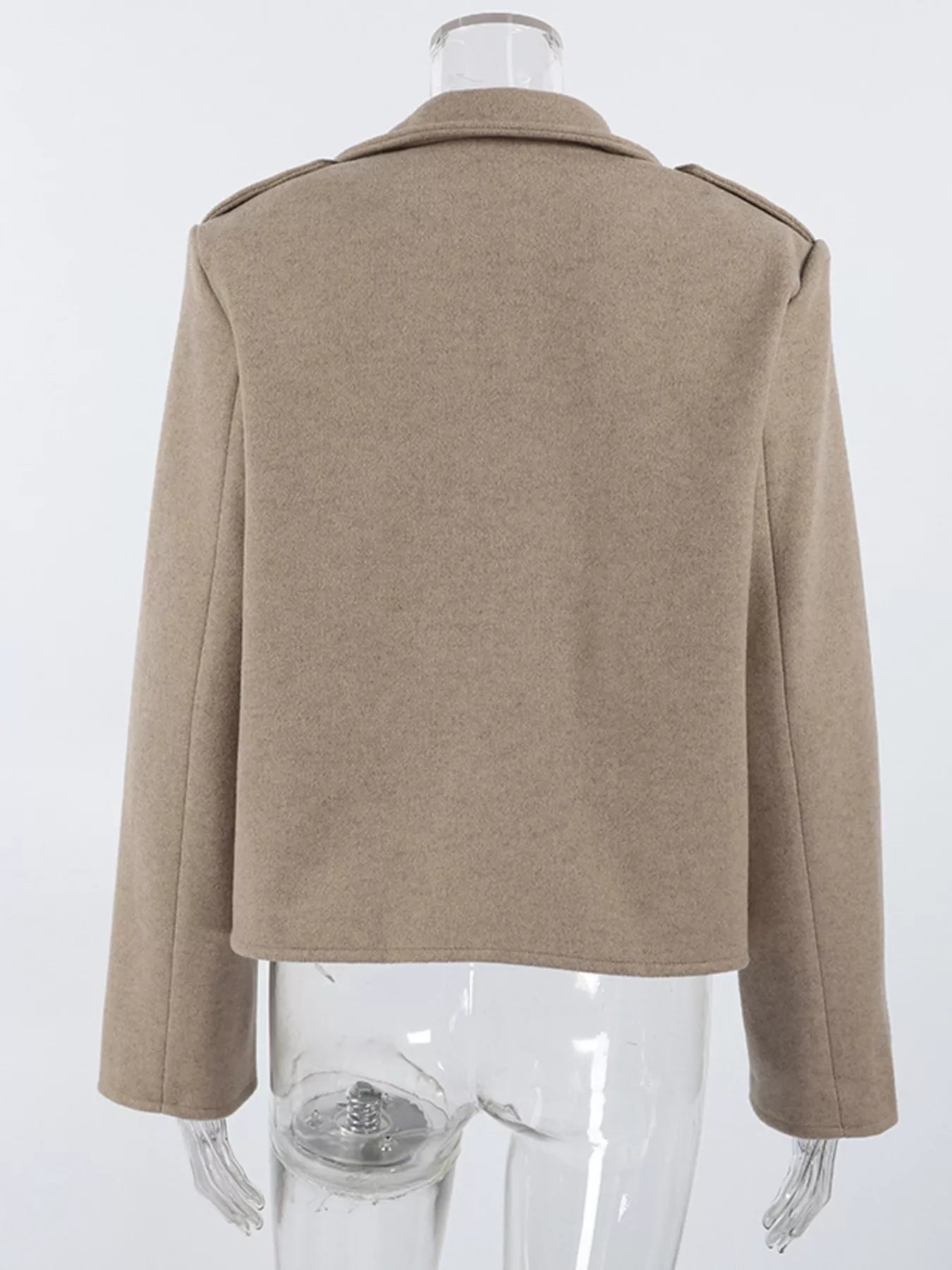Lapel Collar Cropped Outerwear