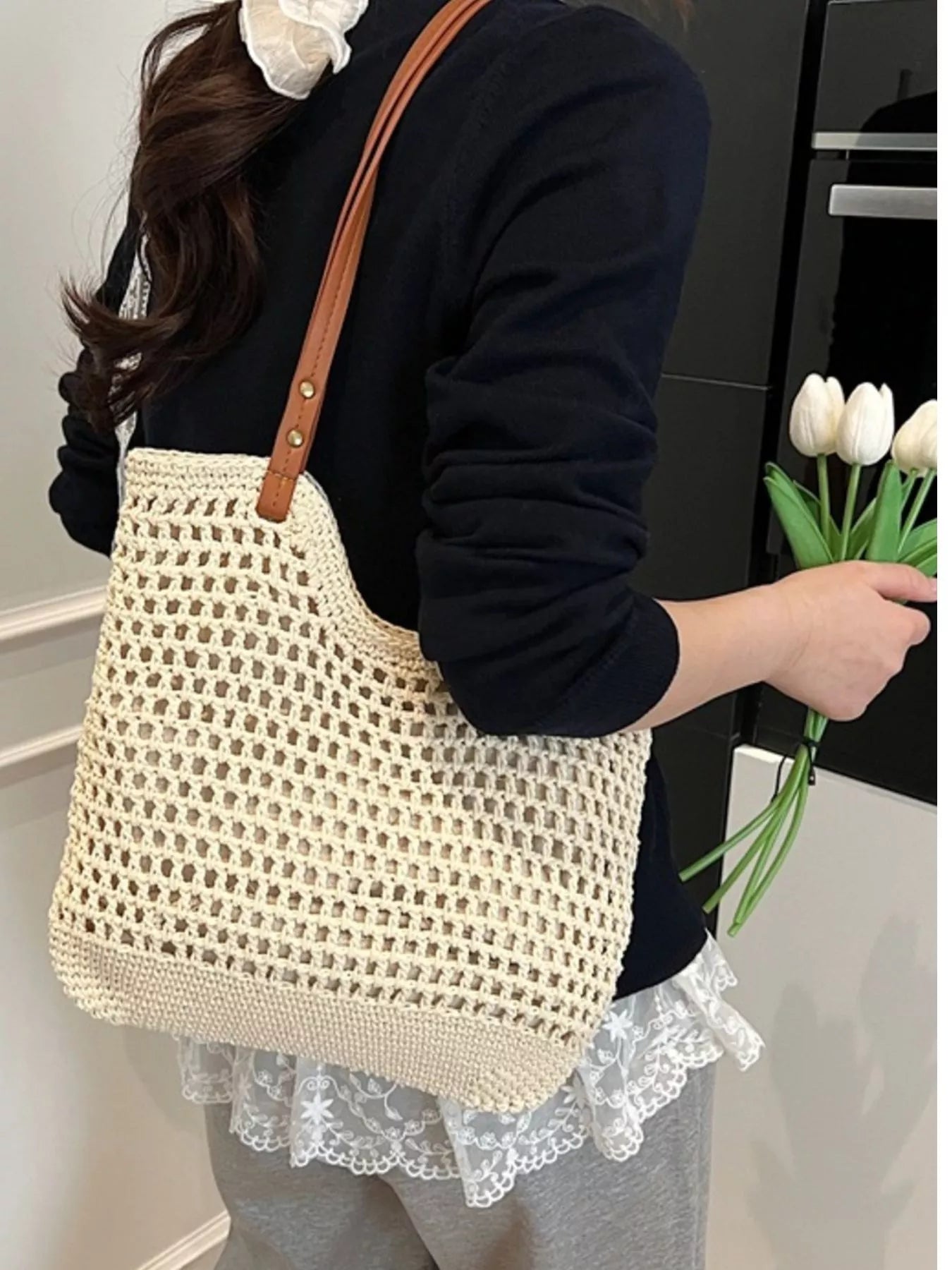 Crochet Knit Shoulder Bag