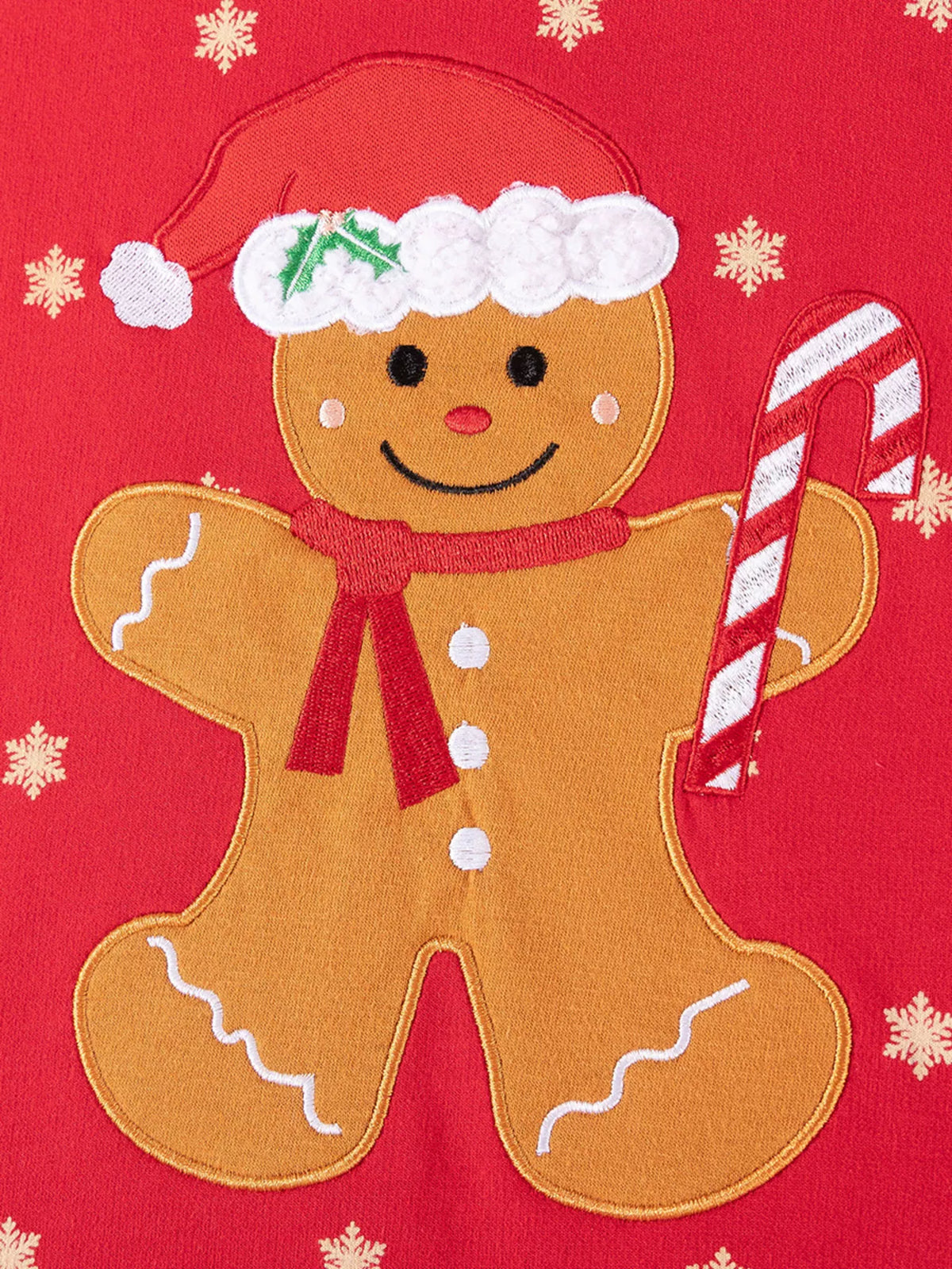 Children's Gingerbread Man Graphic Sweatshirt and Flared Pants Set