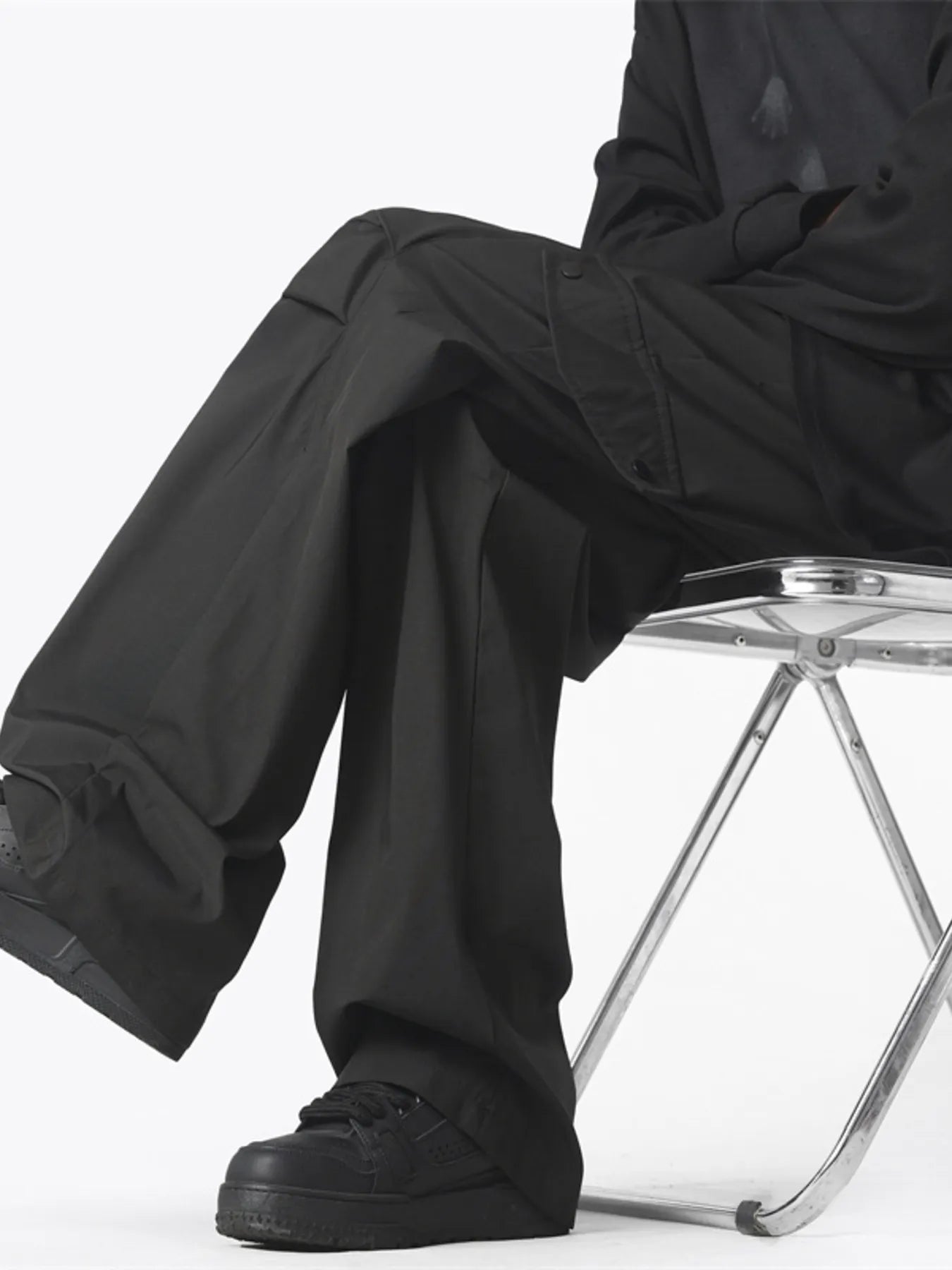 Men's Plus Size Drawstring Wide Leg Cargo Pants