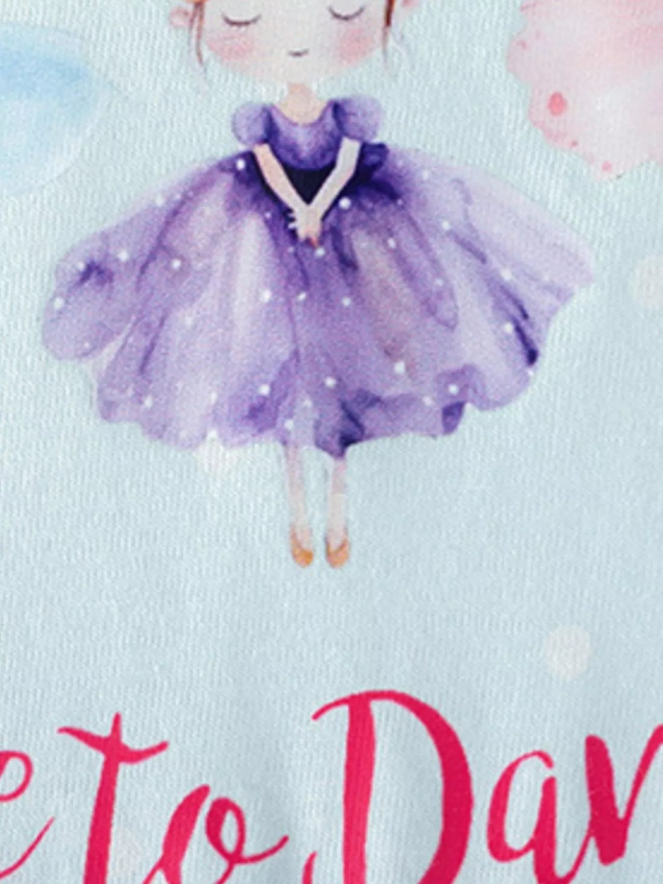 Children‘s Ballet Dancer Print Long Sleeve Dress