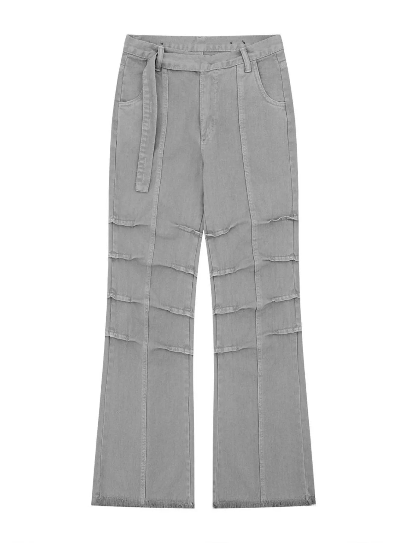 Men's High-Waist Paneled Flare Jeans