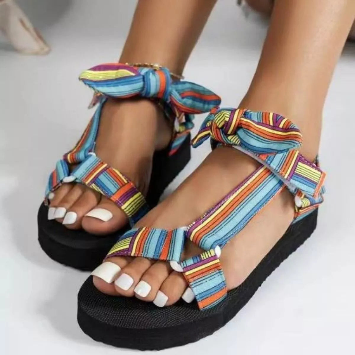 Open Toe Bow Sandals