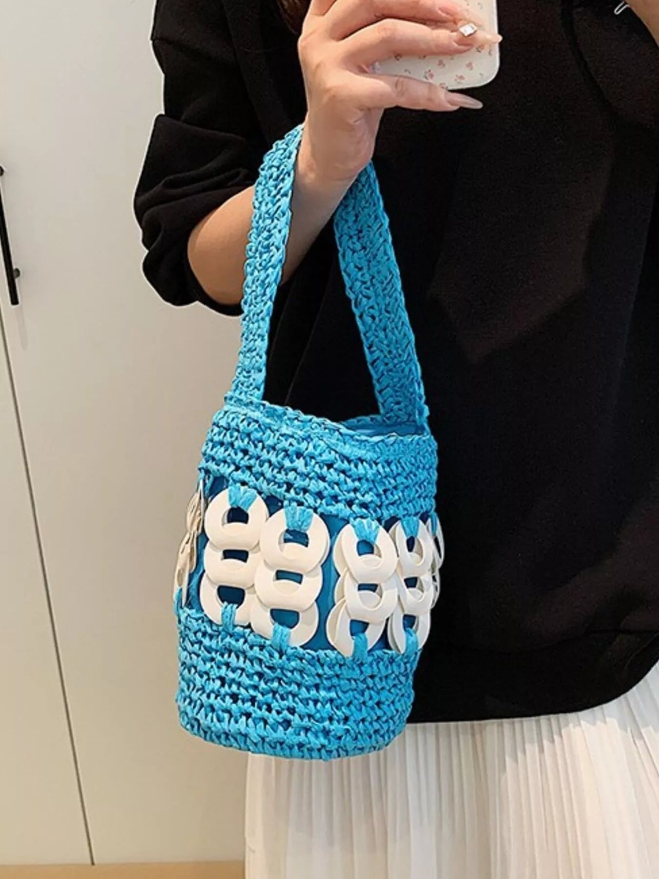 Woven Bucket Handbag