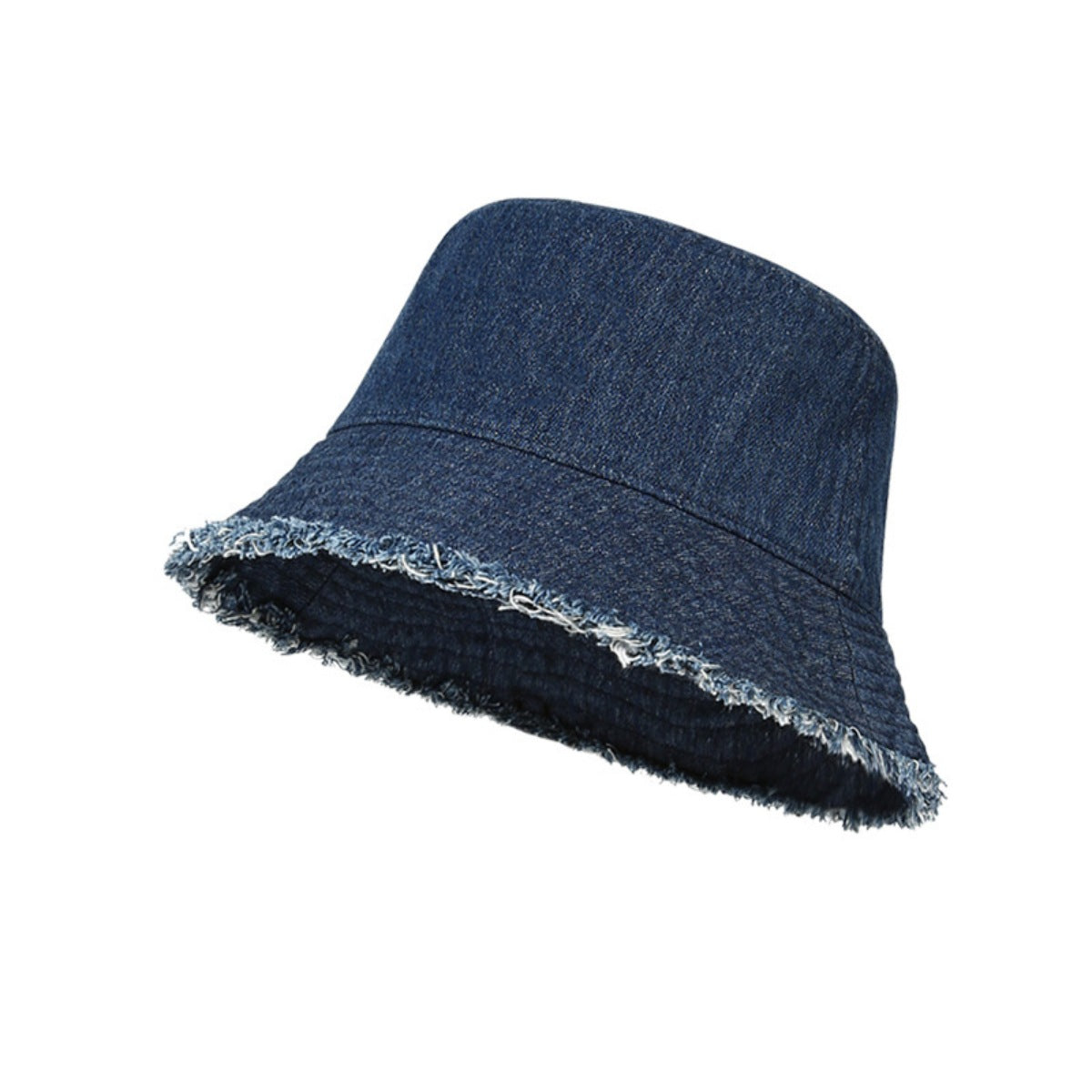 Frayed Hem Denim Bucket Hat