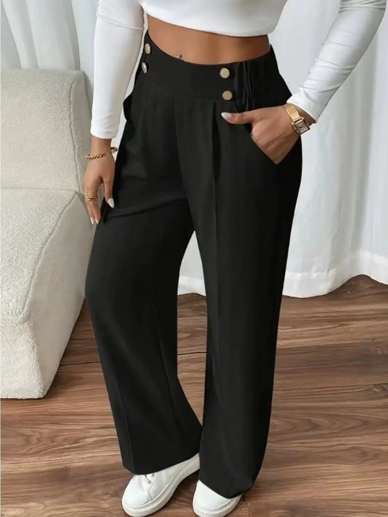 High Waist Wide Leg Pants
